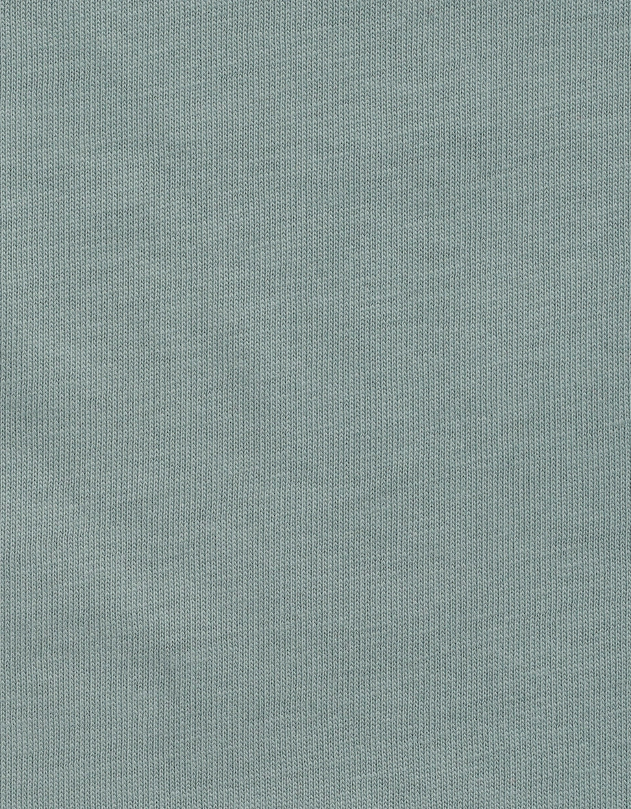 Blauer Strickstoff mit feiner Rippstruktur, Detailaufnahme für bugatti Produkt.