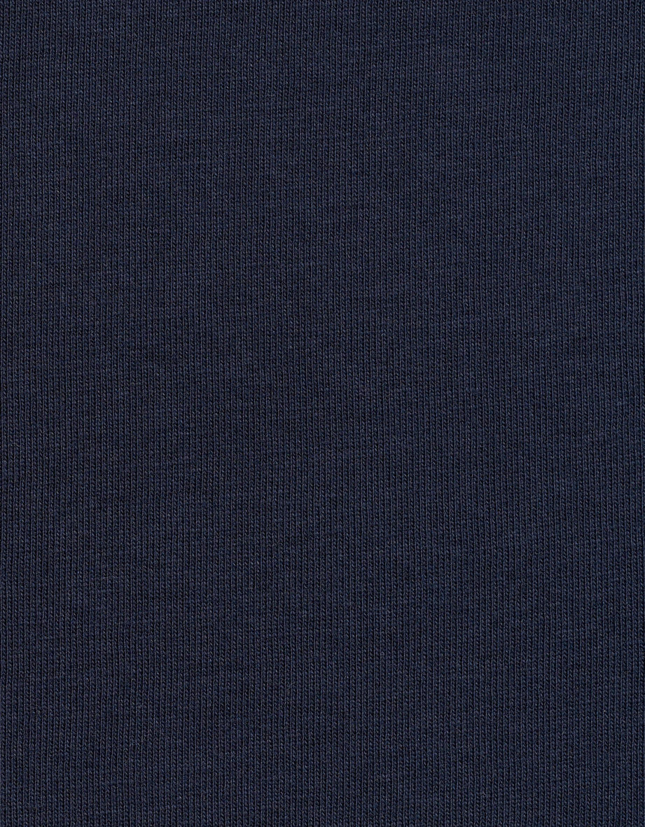 Dunkelblauer Strickstoff, Texturansicht, ideal für elegante bugatti Outfits.