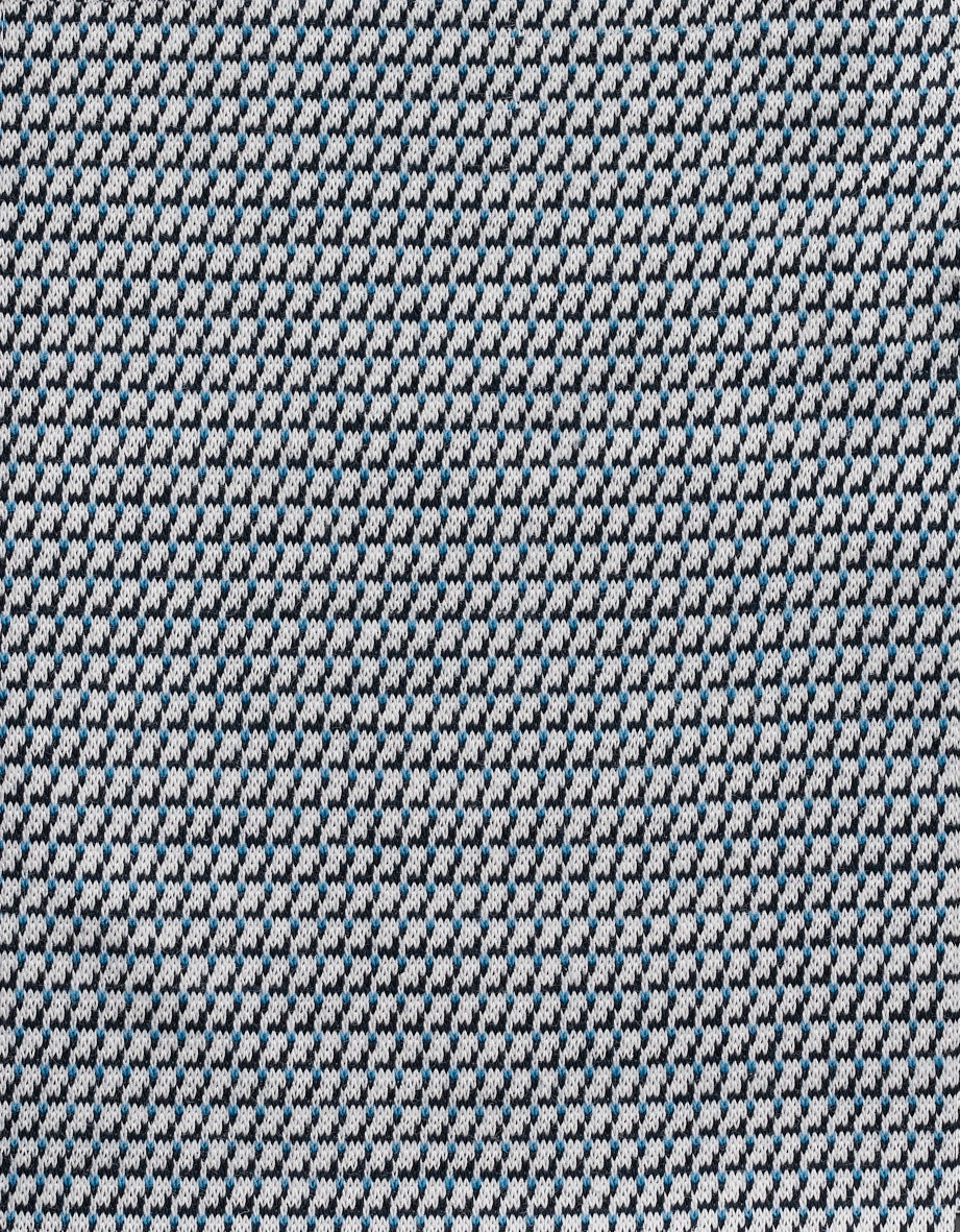 Grau-blau gemustertes bugatti-Stoffmuster, Nahaufnahme, elegantes Design.