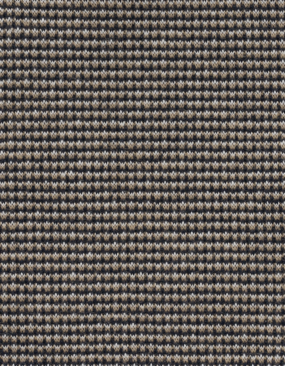 Strickmuster in Braun und Schwarz, detailreicher Stoff von bugatti.