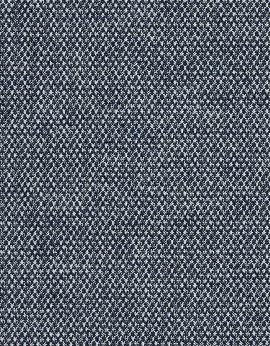 Dunkelblauer Stoff mit kleinem, geometrischem Muster, geeignet für elegantes bugatti-Outfit.