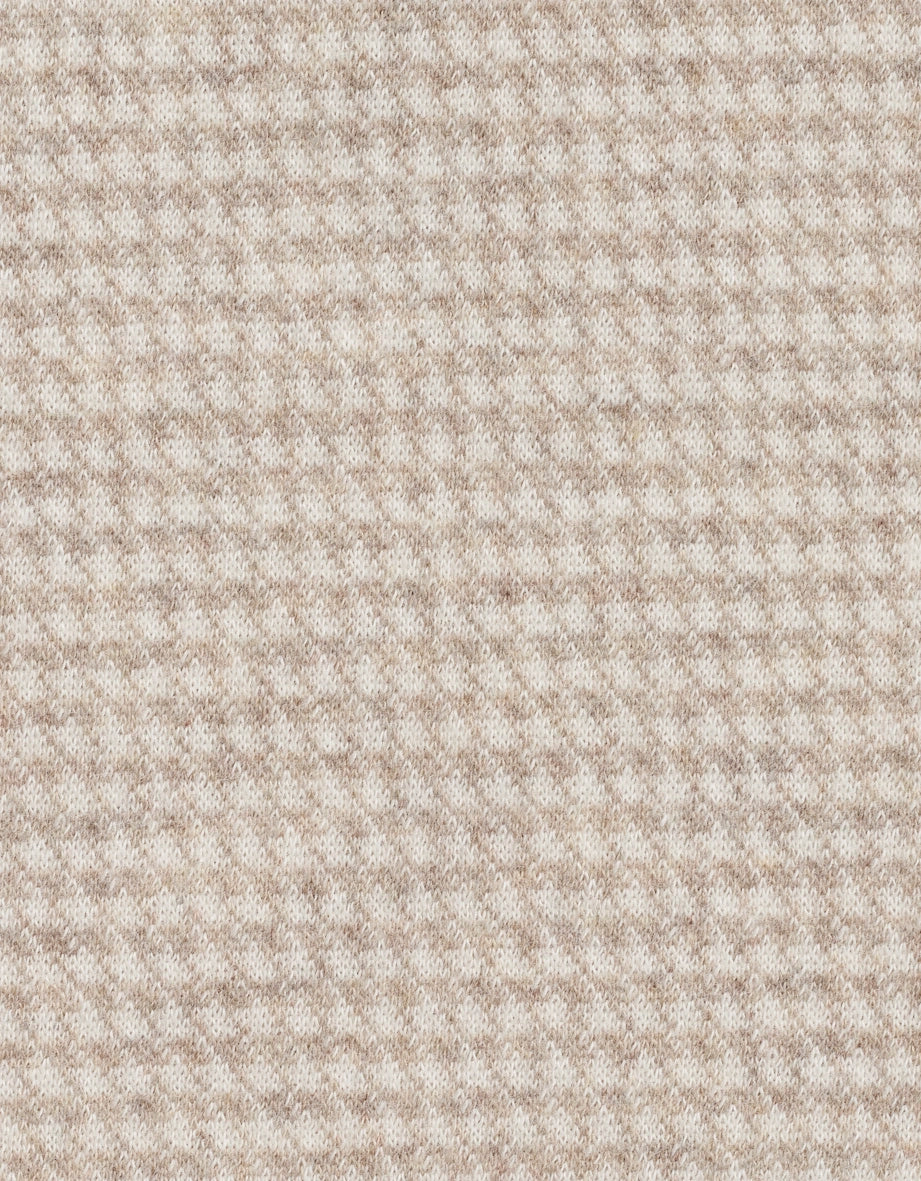 Strickmuster in Beige und Creme, Detailansicht Stofftextur von bugatti.