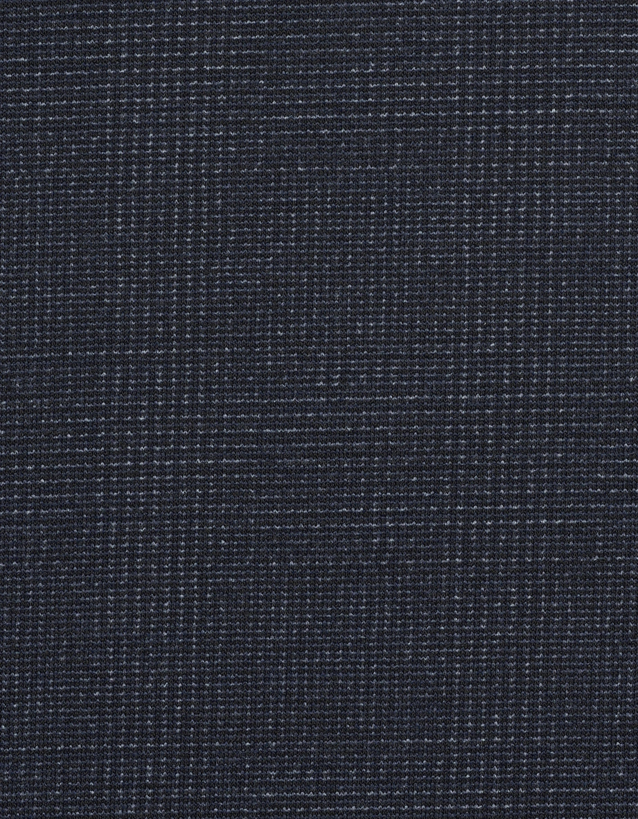 Dunkelblauer Stoff mit feinem Karomuster, ideal für elegante bugatti Anzüge und stilvolle Outfits.