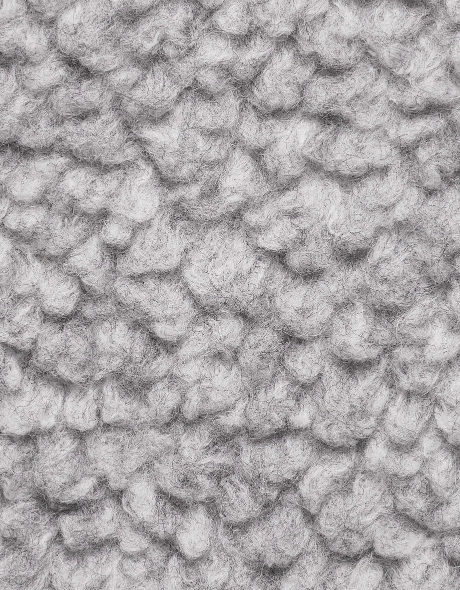 Gray bouclé coat by bugatti, back view, bust image, timeless elegance and style.