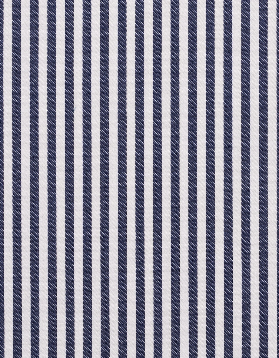 bugatti striped blue-white shirt, bust view, elegant style, high-quality materials.