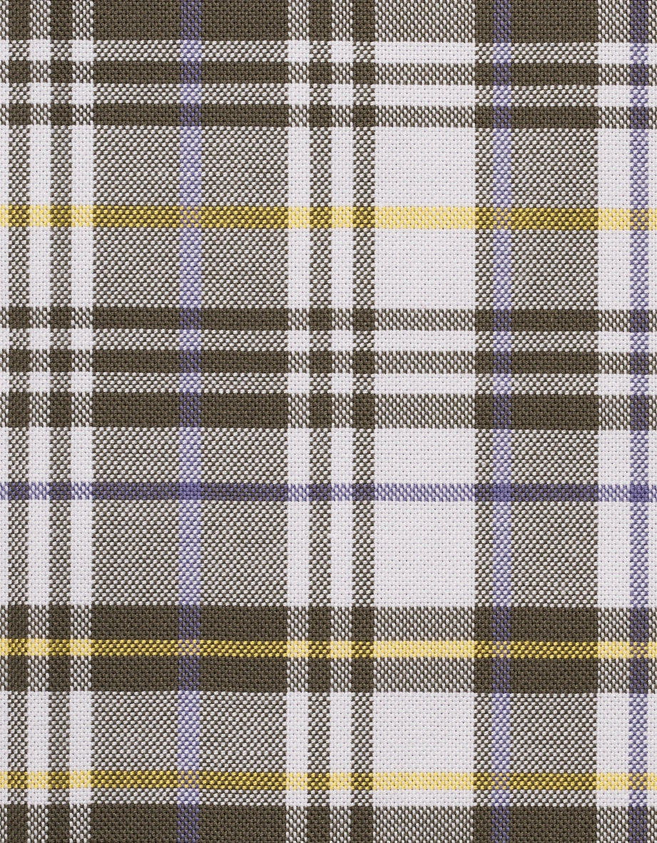 Kariertes bugatti-Hemd in Gelb, Grau, Weiß