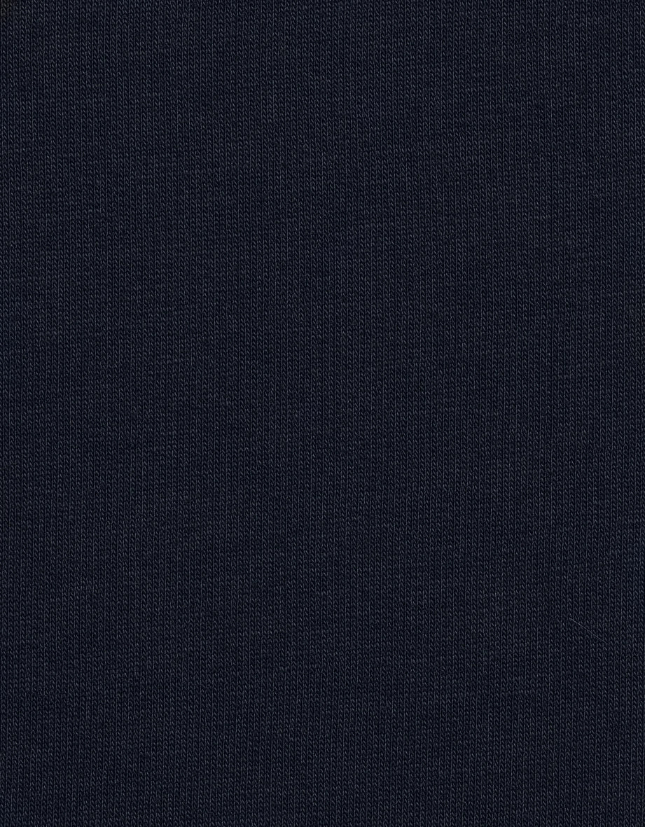 Dark blue knit fabric, textured design, close-up.