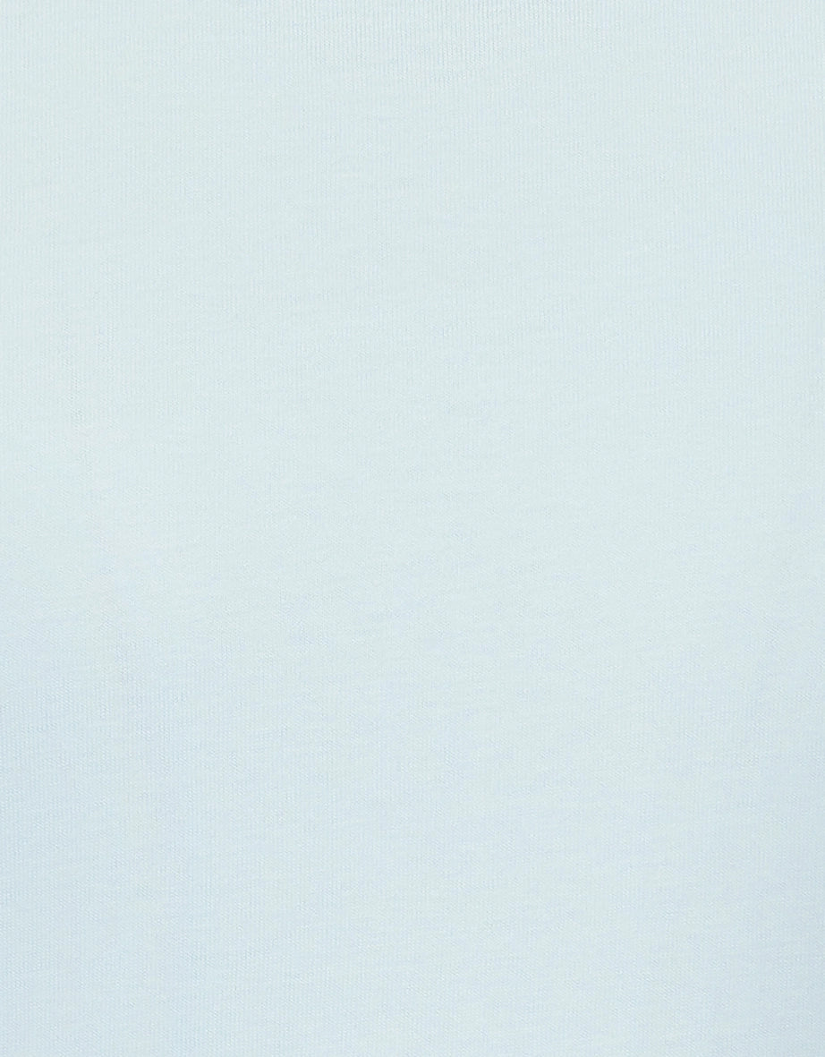 Hellblaues einfarbiges Stoffmuster, Detailansicht.