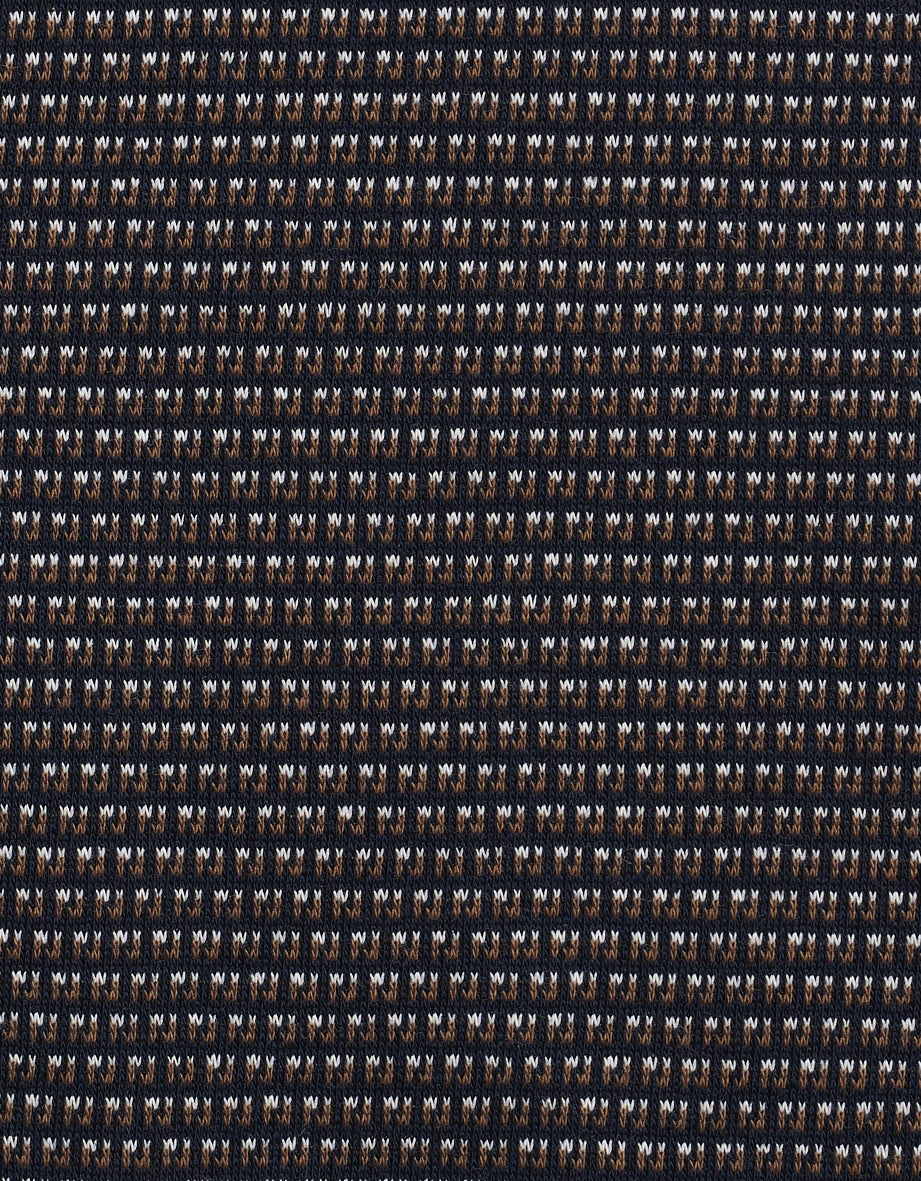 Small patterned design in dark blue and brown, perfect for stylish bugatti fashion.