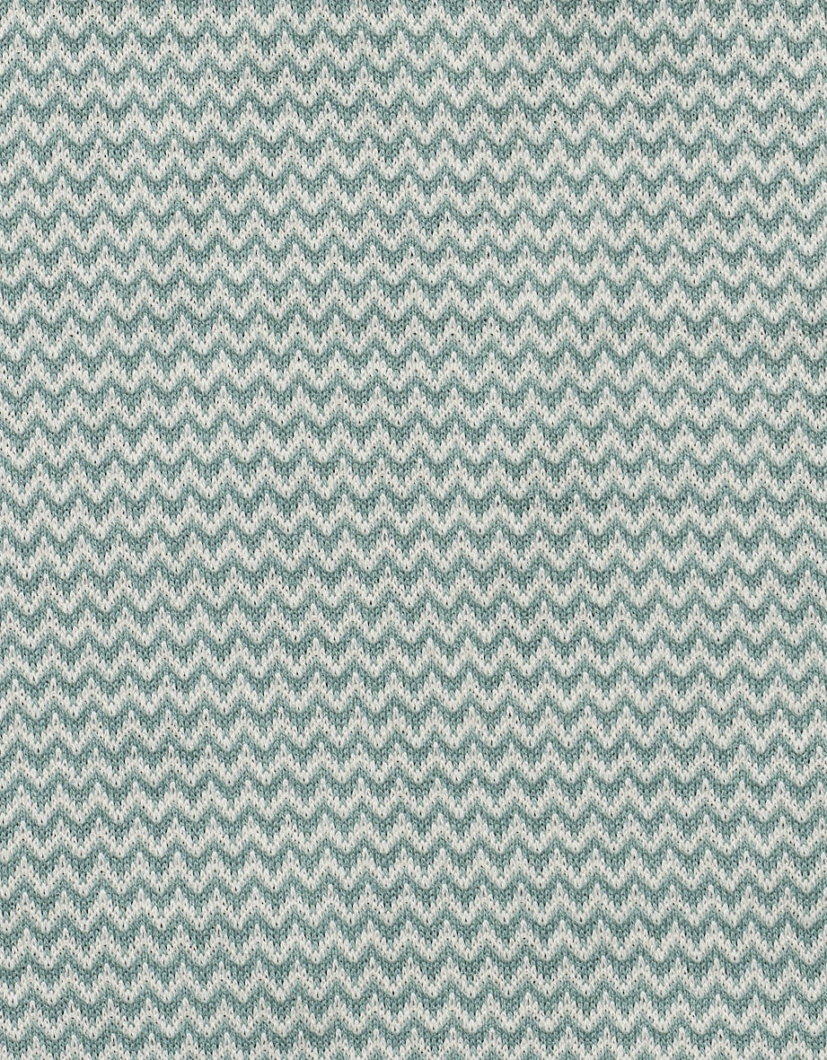 Light blue chevron knit fabric, perfect for stylish bugatti sweaters.