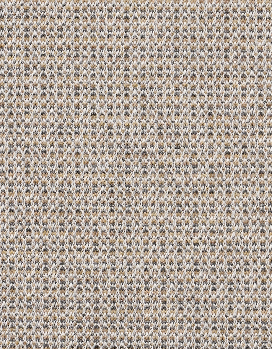 Grobstrickmuster in Beige und Weiß, texturierte Nahaufnahme, ideal für bugatti Strickmode.
