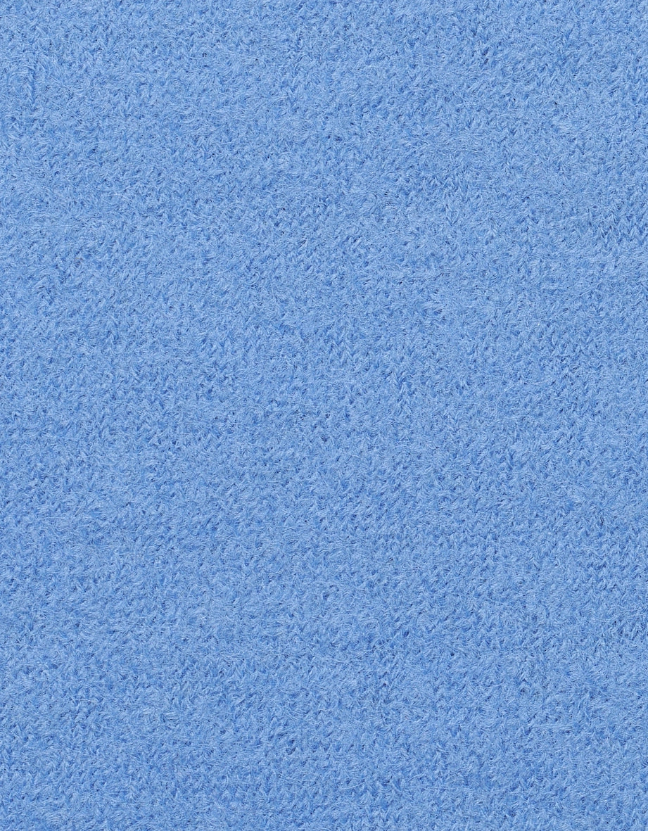 Blauer Strickstoff mit weicher Textur, ideales Material für bugatti Pullover.
