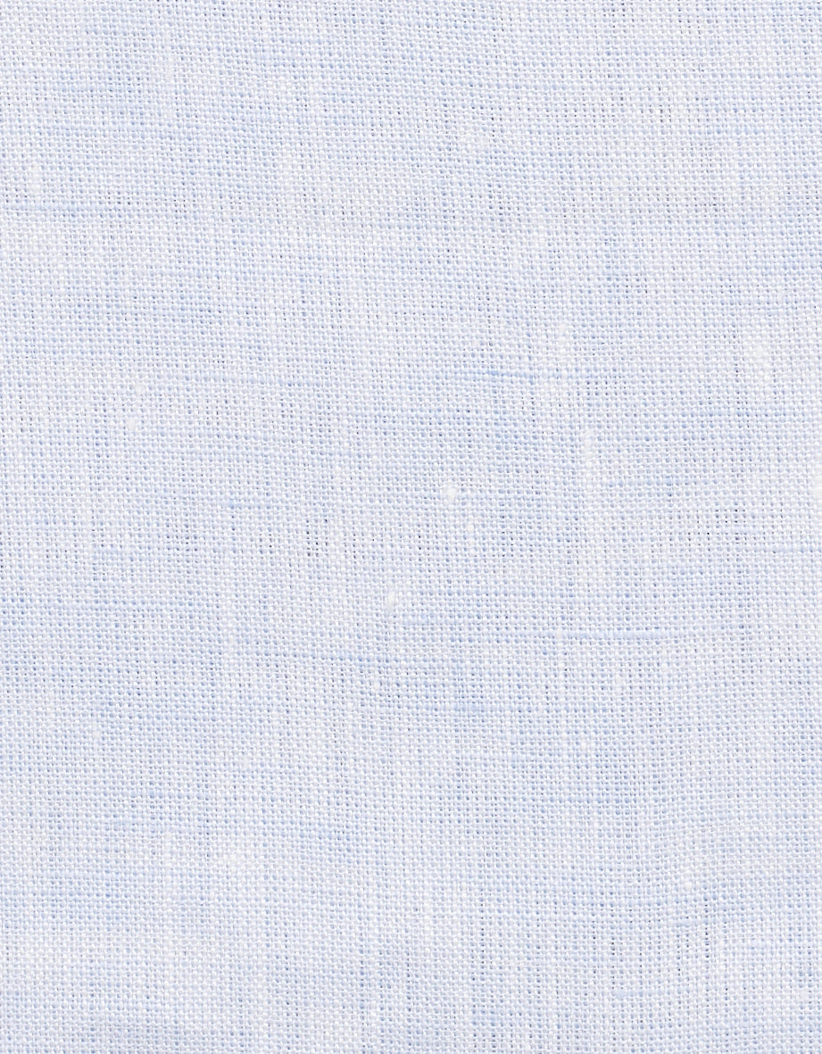 Lichte linnenstructuur stof, blauwe tint, voor bugatti kleding.