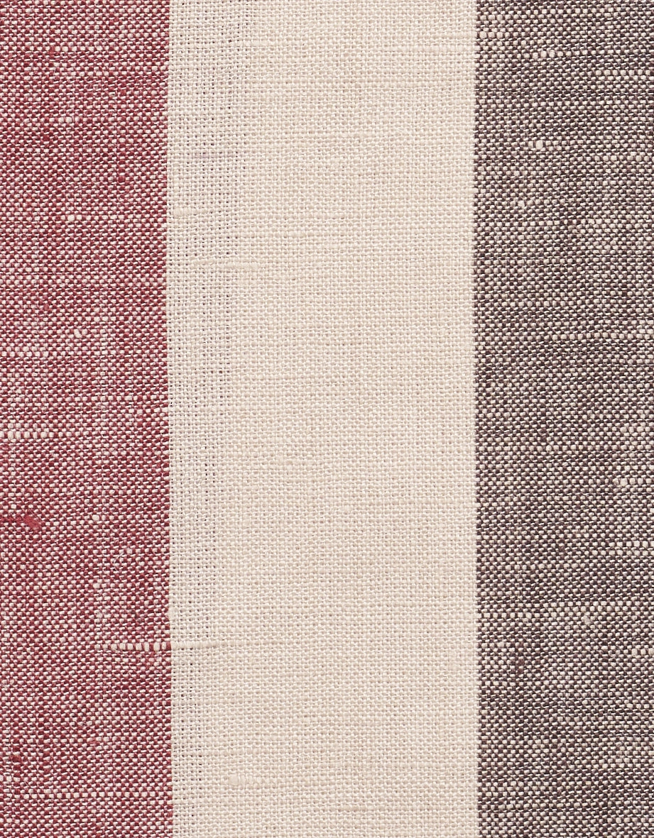 bugatti herenoverhemd, rood-grijs streeppatroon, busteweergave, elegante kraag, hoogwaardige afwerking.