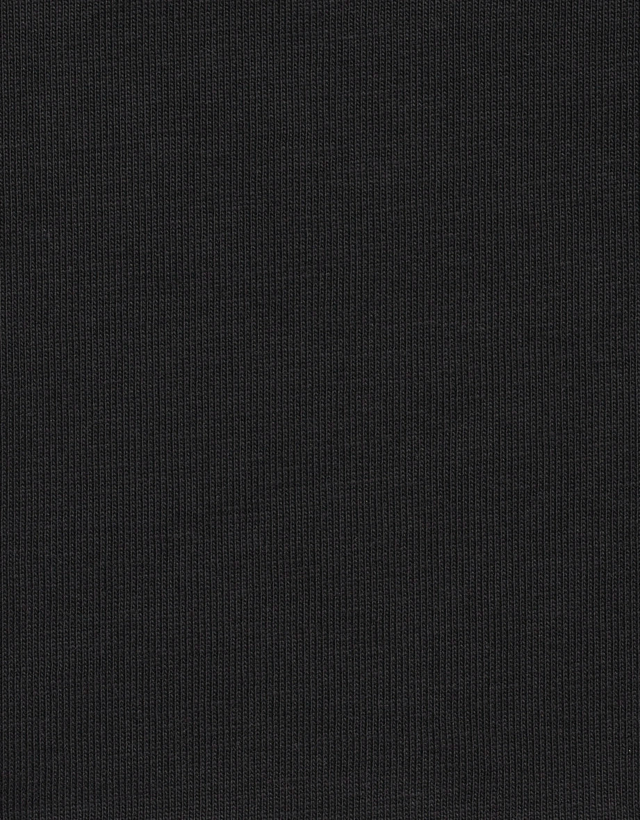 Black knit fabric with fine rib texture, ideal for versatile bugatti outfits. Bust image.
