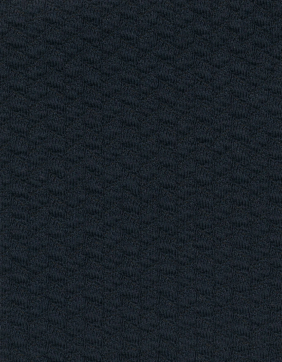 Dunkelblauer Stoff mit strukturiertem, gewelltem Muster, ideal für elegante bugatti Outfits.