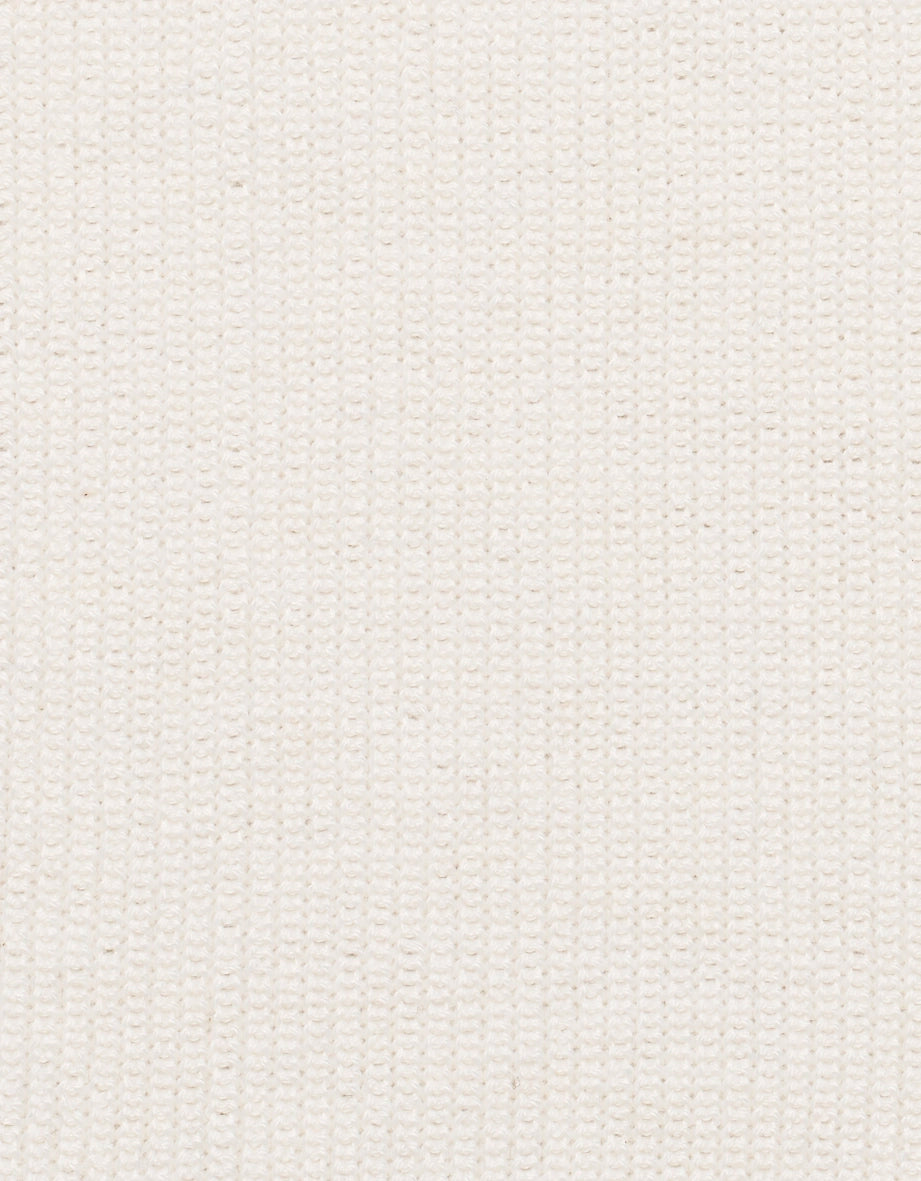 Cream-colored textured knit fabric, close-up view.