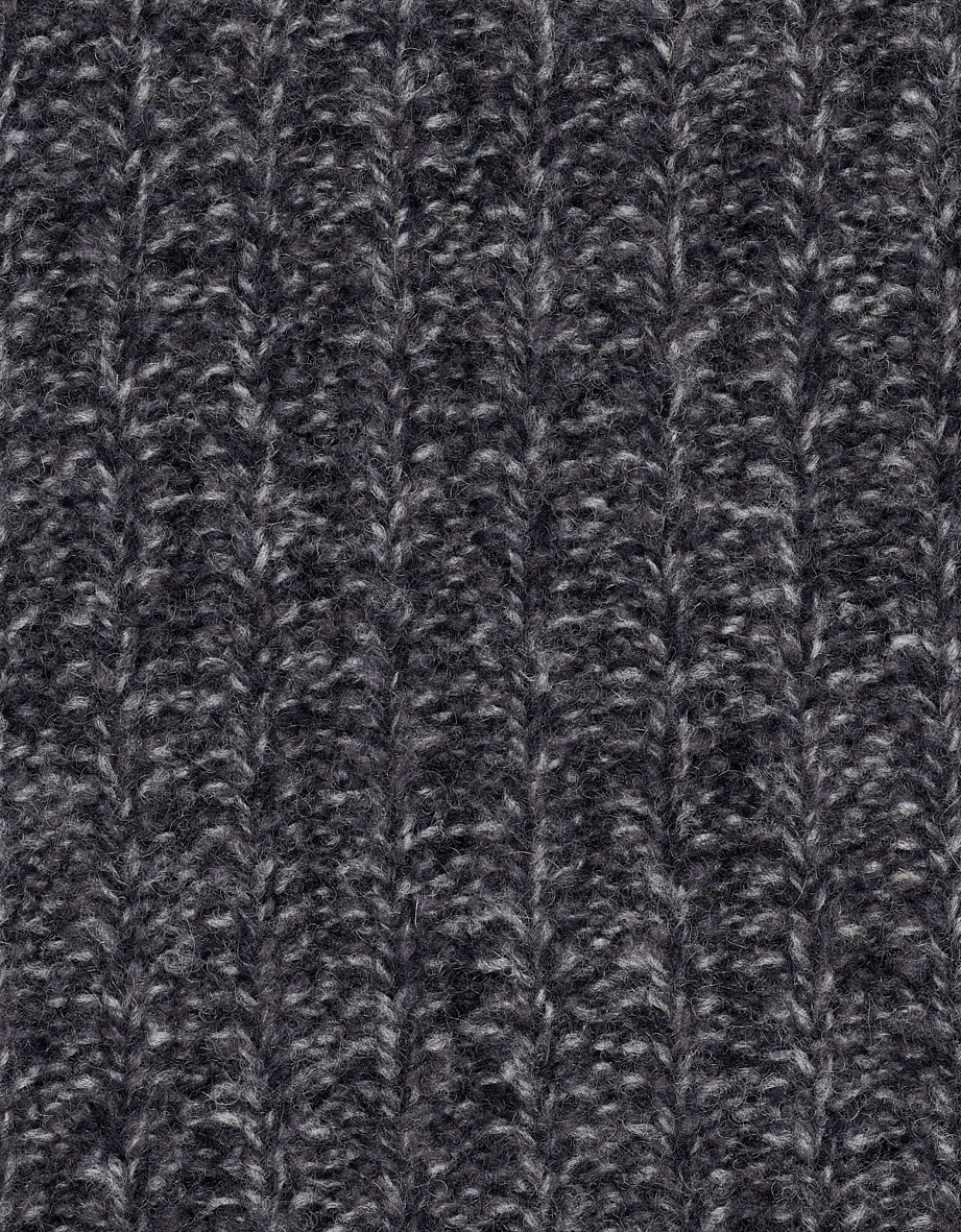 Knit pattern in gray, coarse texture, close-up detail.
