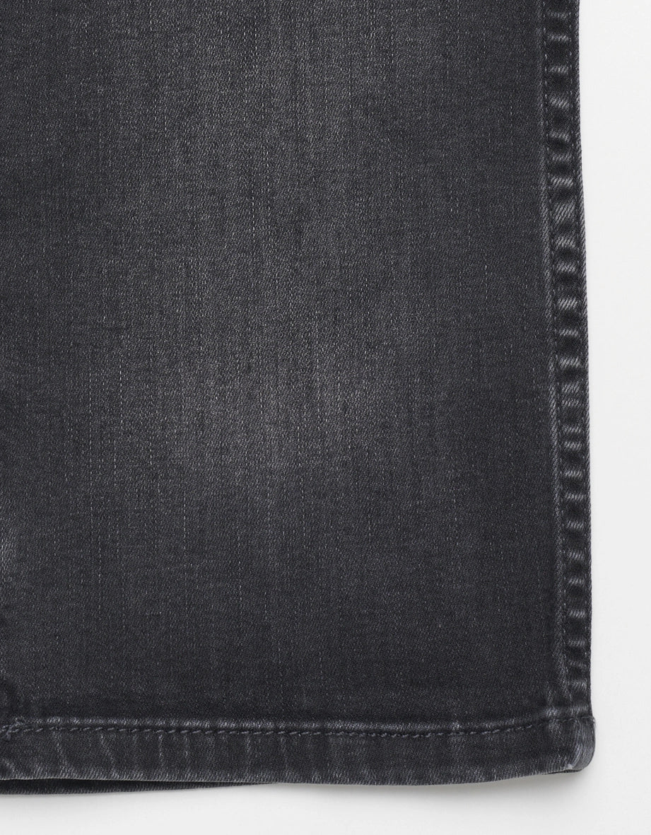 Gray bugatti jeans, high-quality material, fabric texture detail.