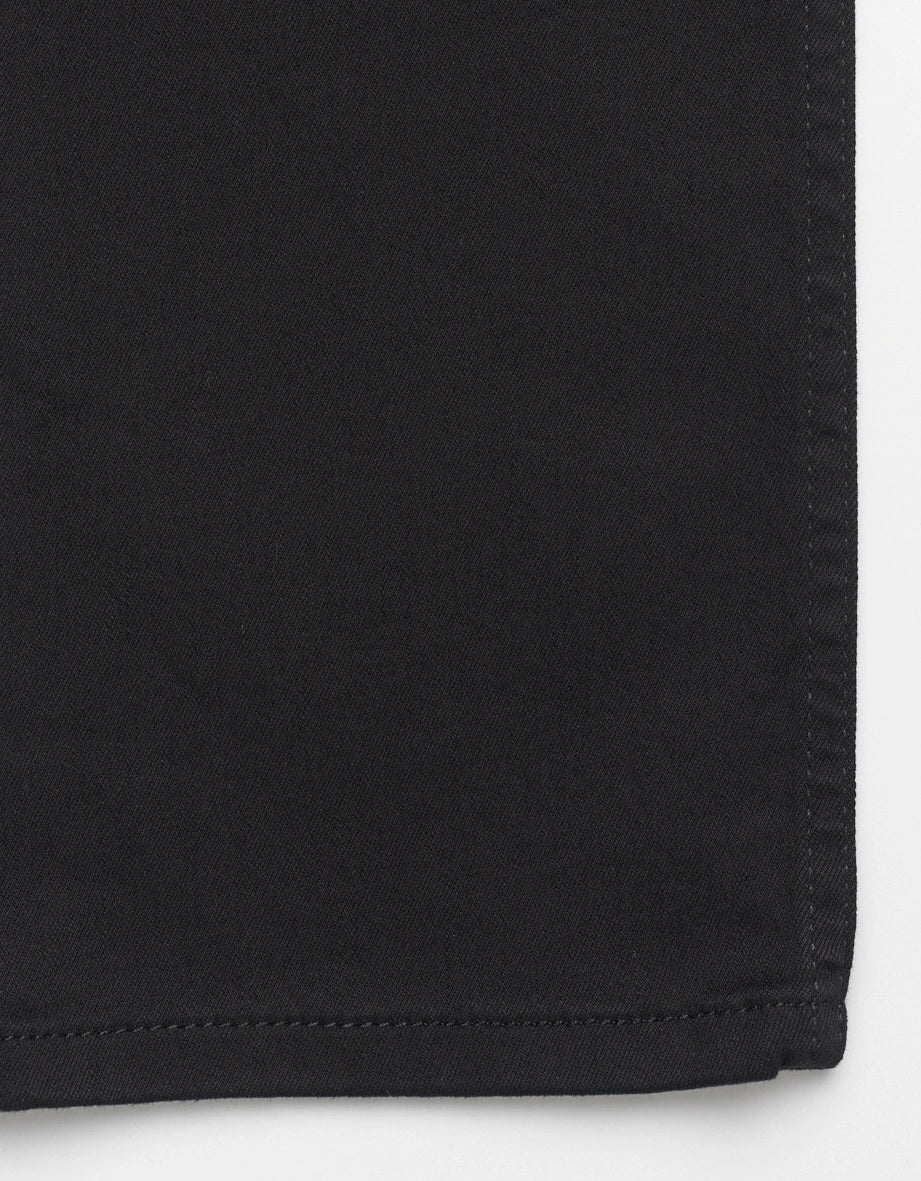 Black bugatti garment, close-up, high-quality craftsmanship.