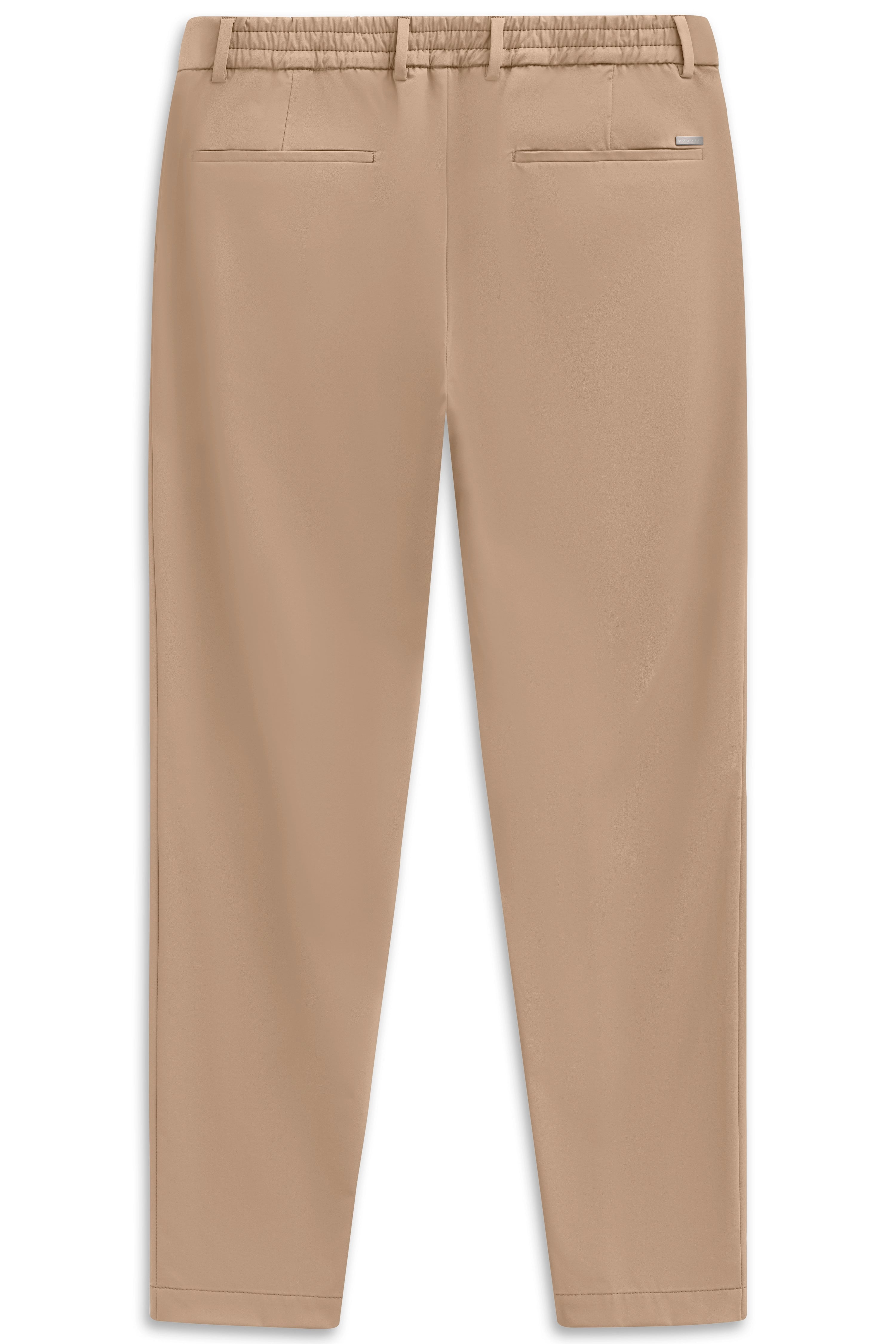 Beige bugatti Hose, legeres Büstenbild, elastischer Bund, stilvoll und elegant.