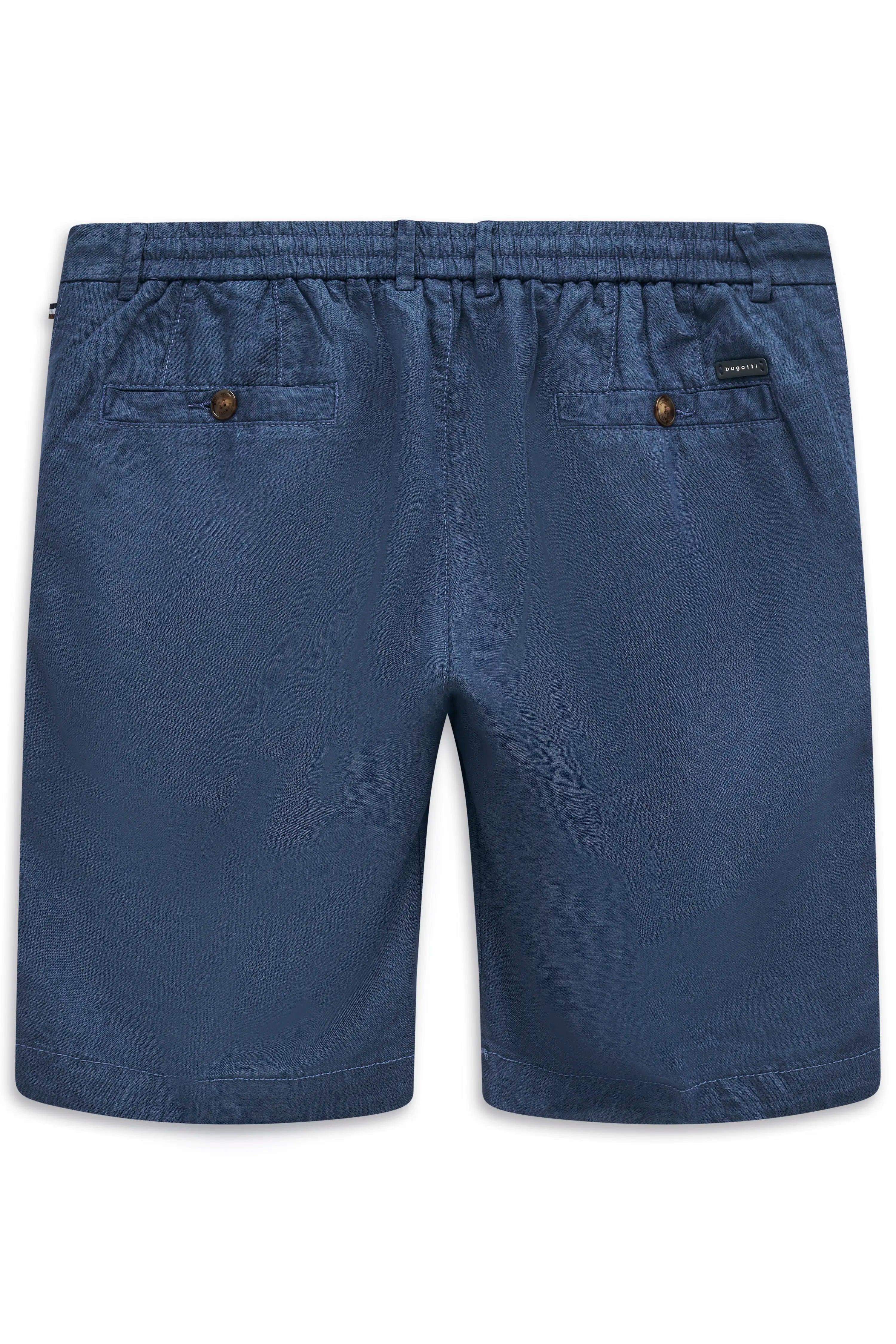 bugatti blaue Shorts mit Kordelzug, legeres Büstenbild, ideal für entspannte Sommermomente.