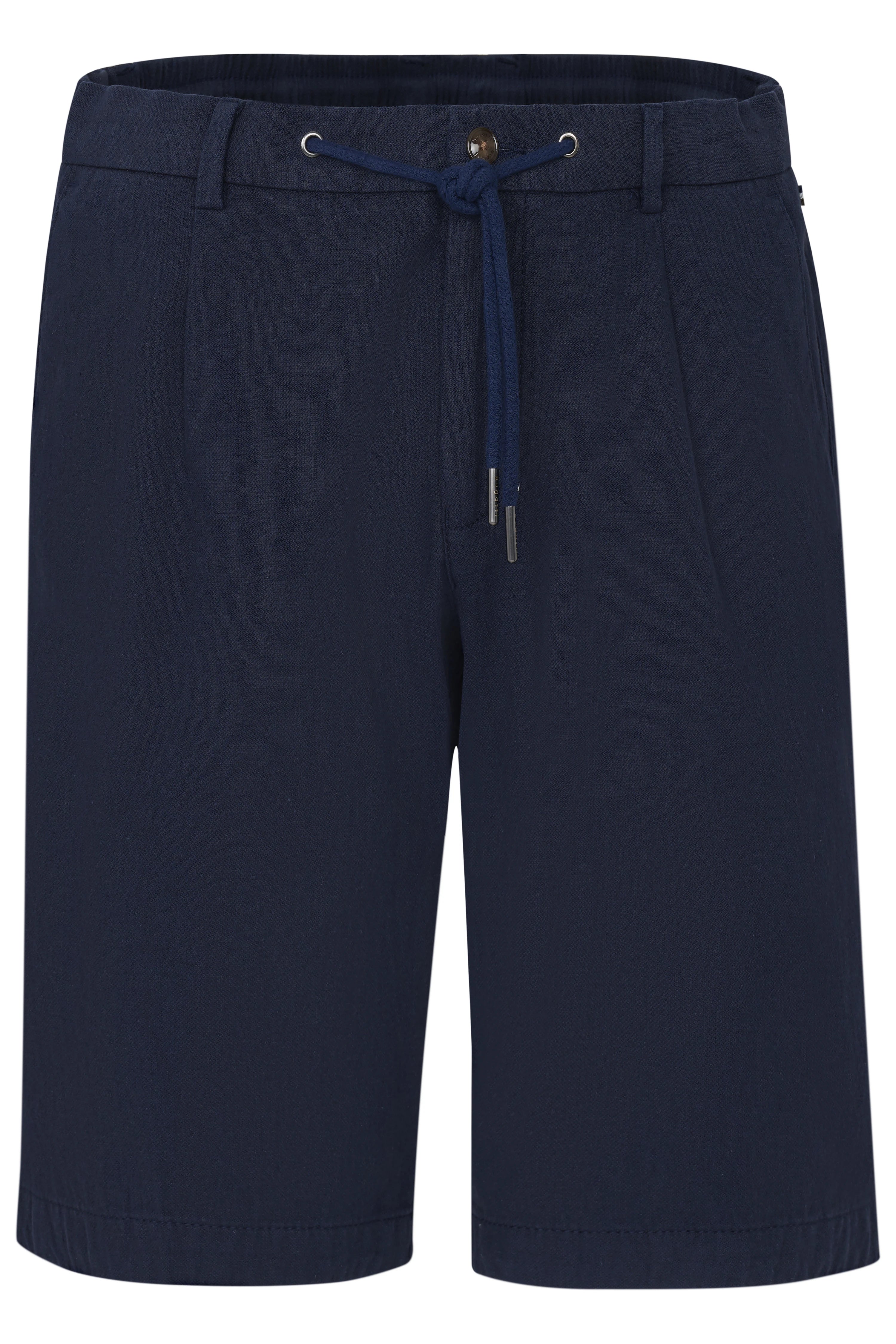 Navy Shorts mit Kordelzug, bugatti, leger, hochwertige Materialien, zeitlose Eleganz.