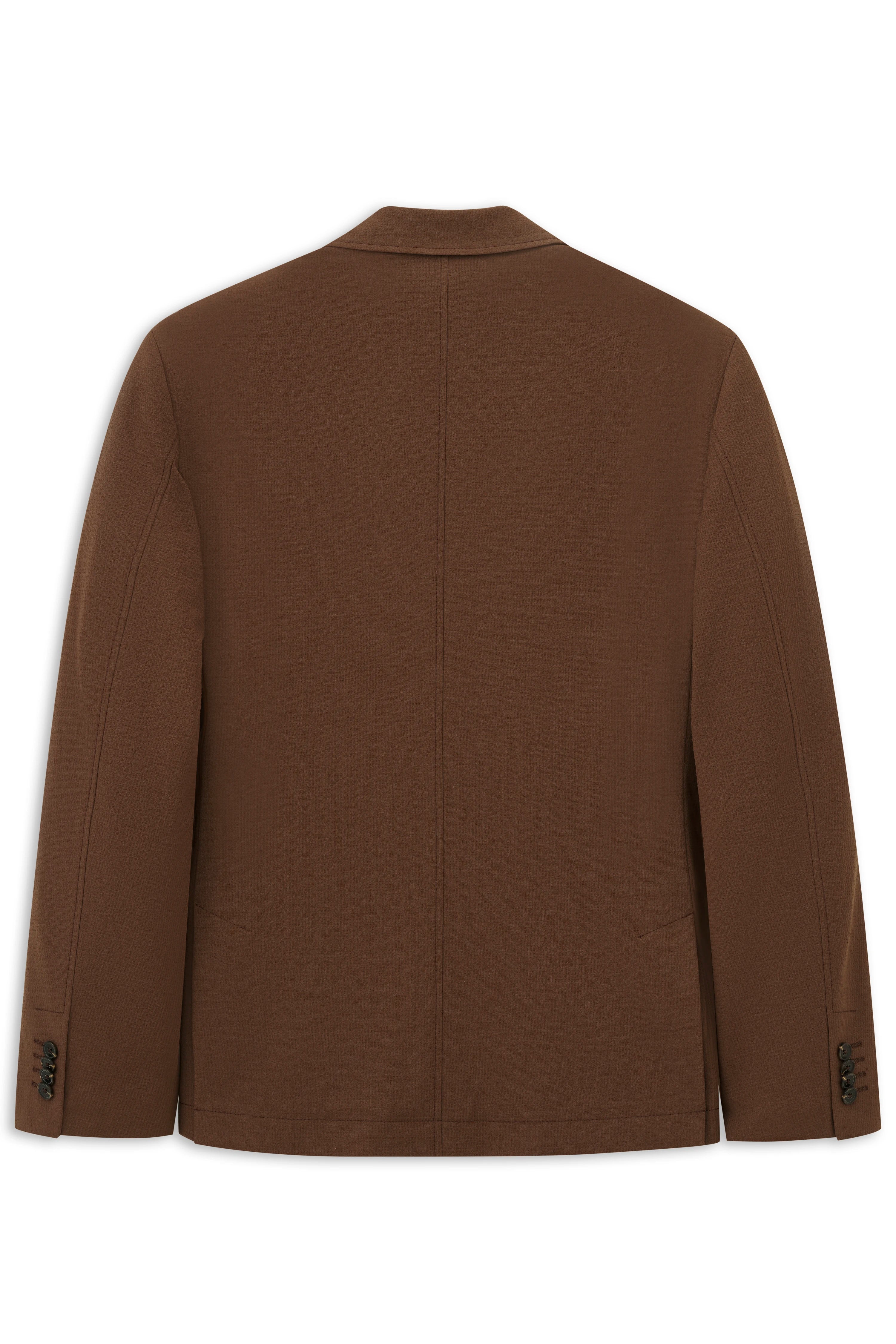 Brauner bugatti Blazer, Rückansicht, leger, hochwertiges Material, zeitlose Eleganz.