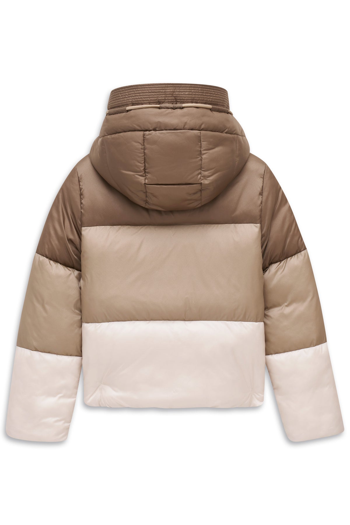 Pufferjacke in Beige- und Brauntönen von bugatti, Büstenbild, stilvoll und hochwertig.