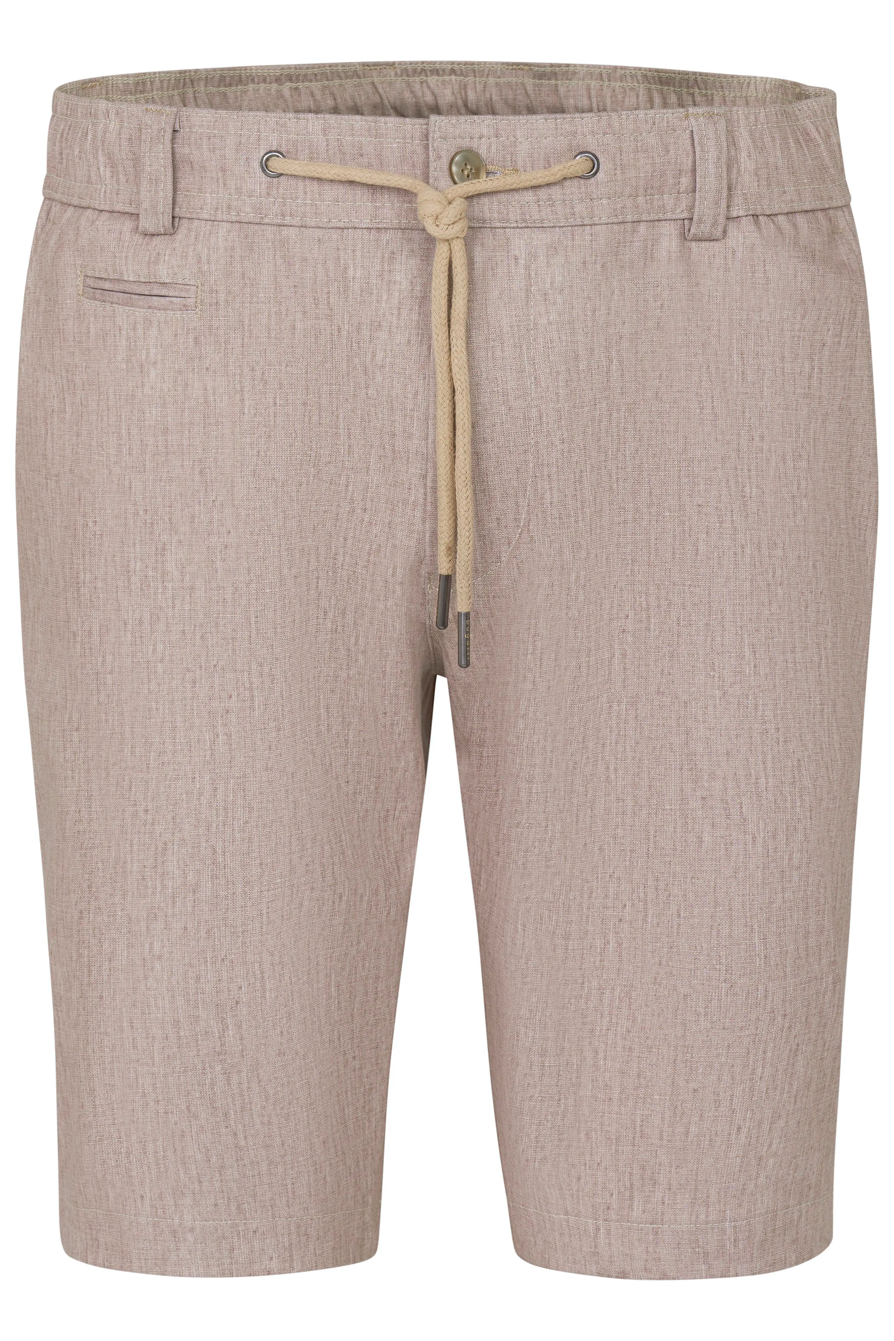 Beige bugatti Shorts mit Kordelzug, legeres Büstenbild, ideal für sommerliche Outfits.
