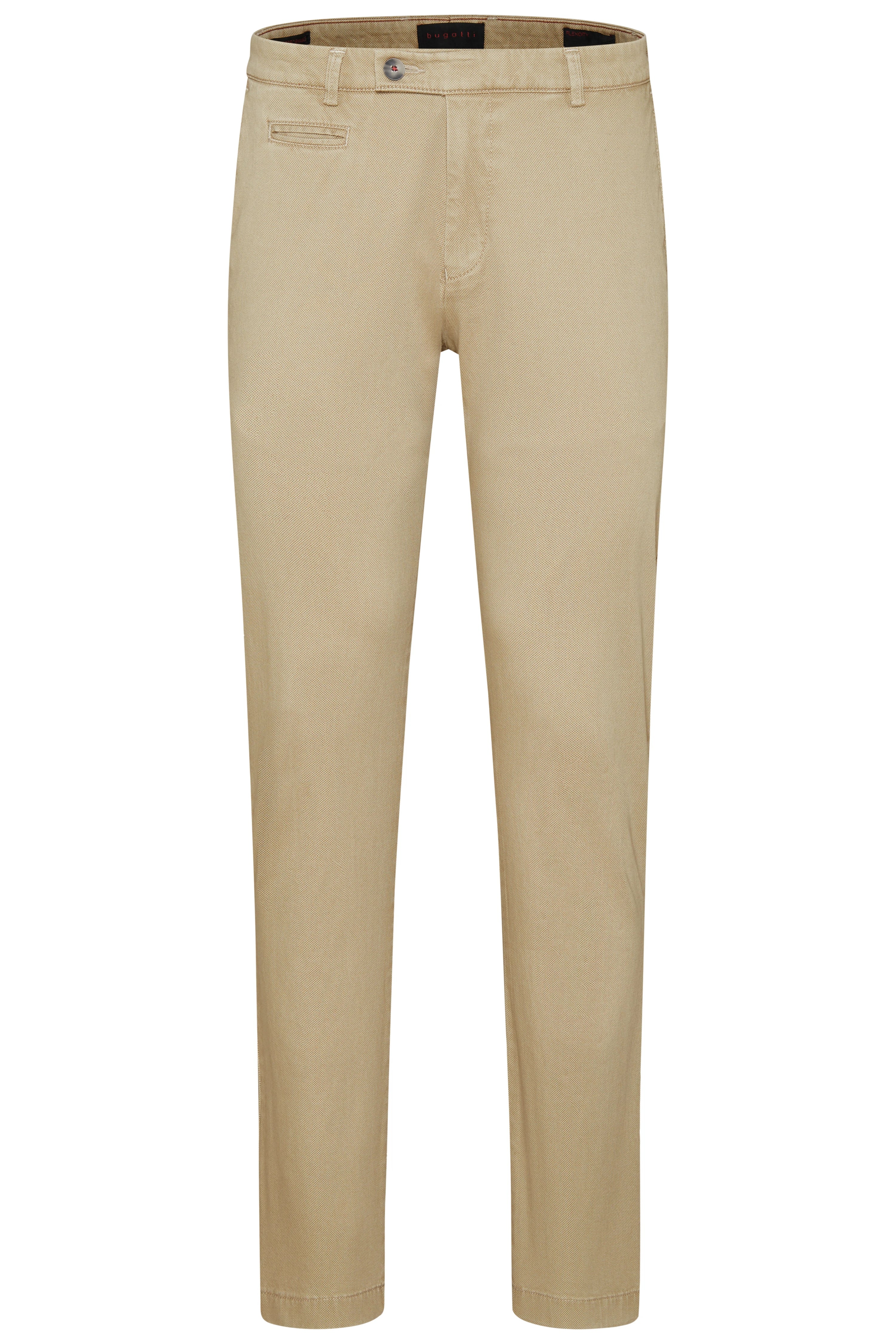 Beige bugatti chino, casual buste, eenvoudig ontwerp, ideaal voor stijlvolle elegantie.
