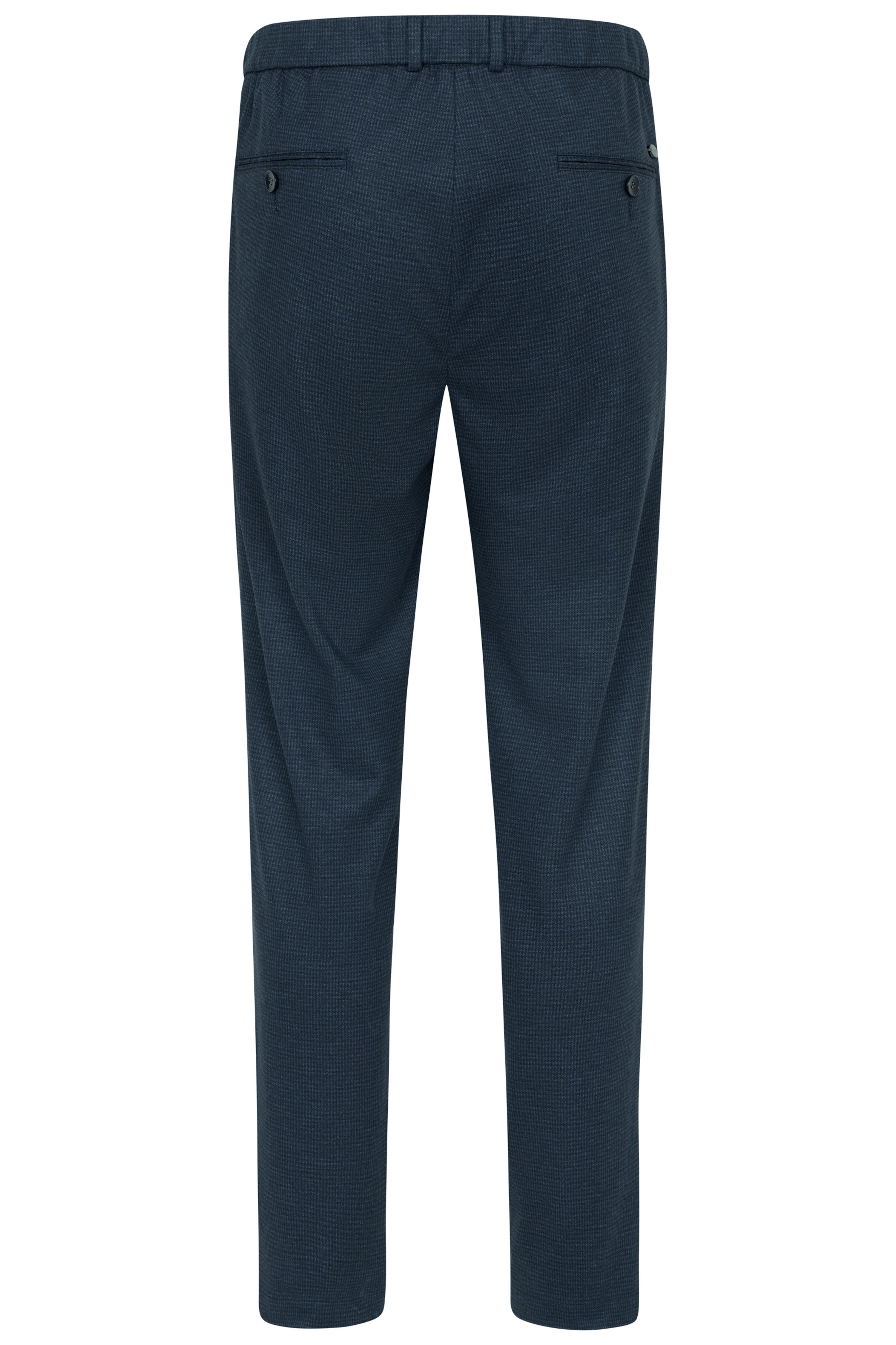 Navy blaue bugatti Hose mit feinem Muster, Büstenbild. Eleganter Stil für zeitlosen Look.