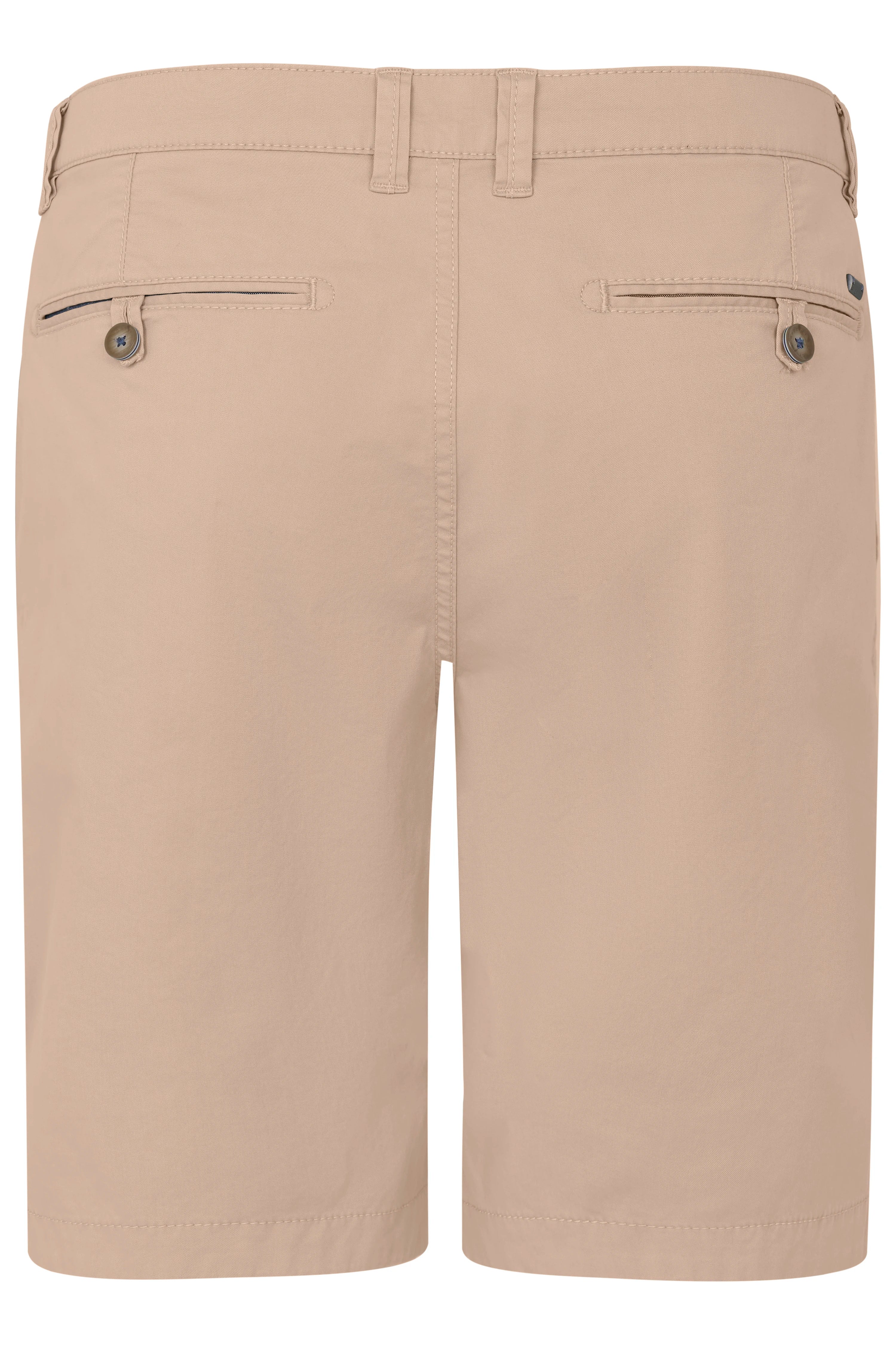 Beige bugatti Shorts, legeres Büstenbild, klassisch-elegantes Design, ideal für sommerliche Outfits.