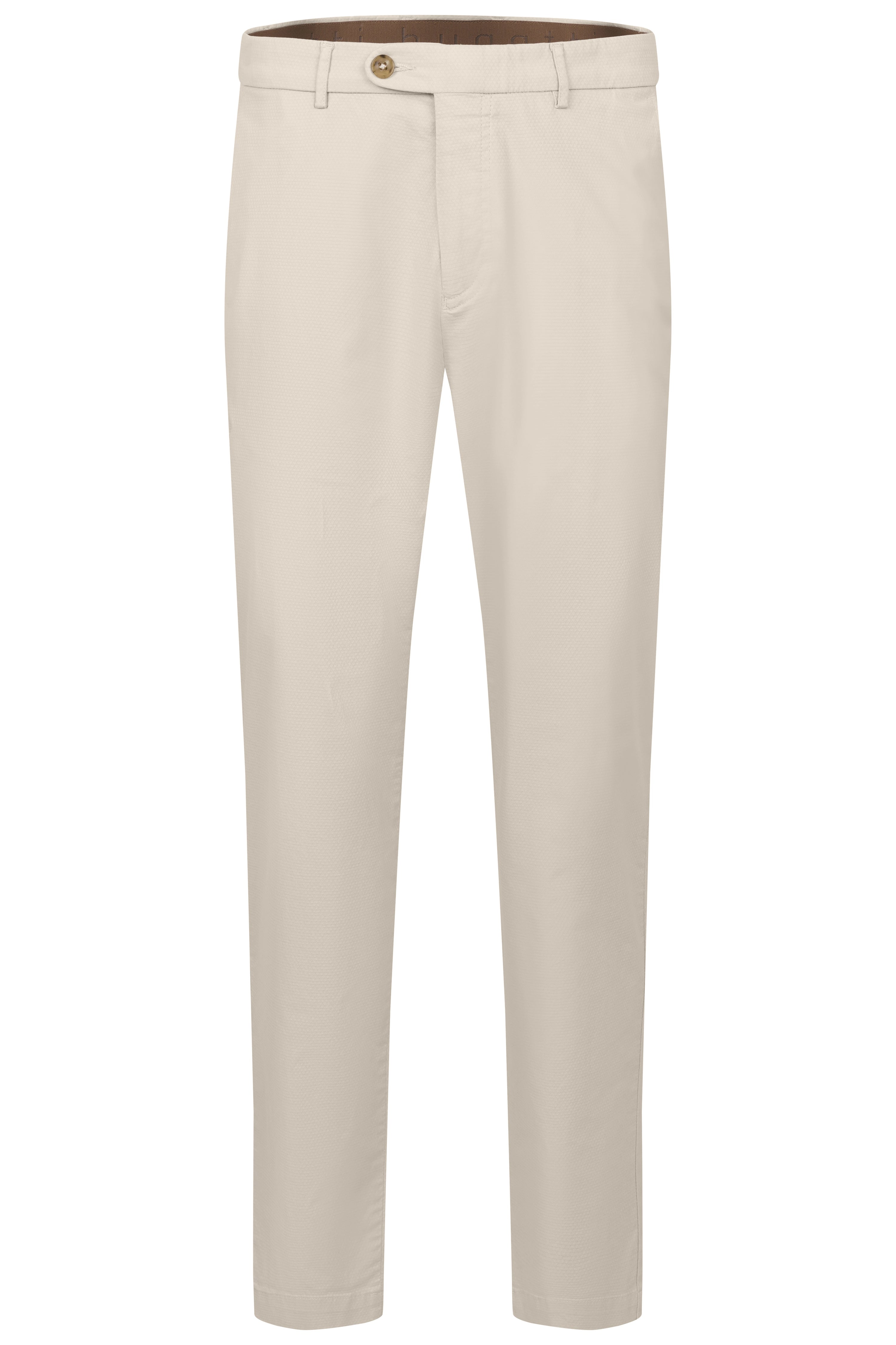 Beige bugatti Chinohose, legeres Büstenbild, zeitlose Eleganz für stilvolle Outfits.