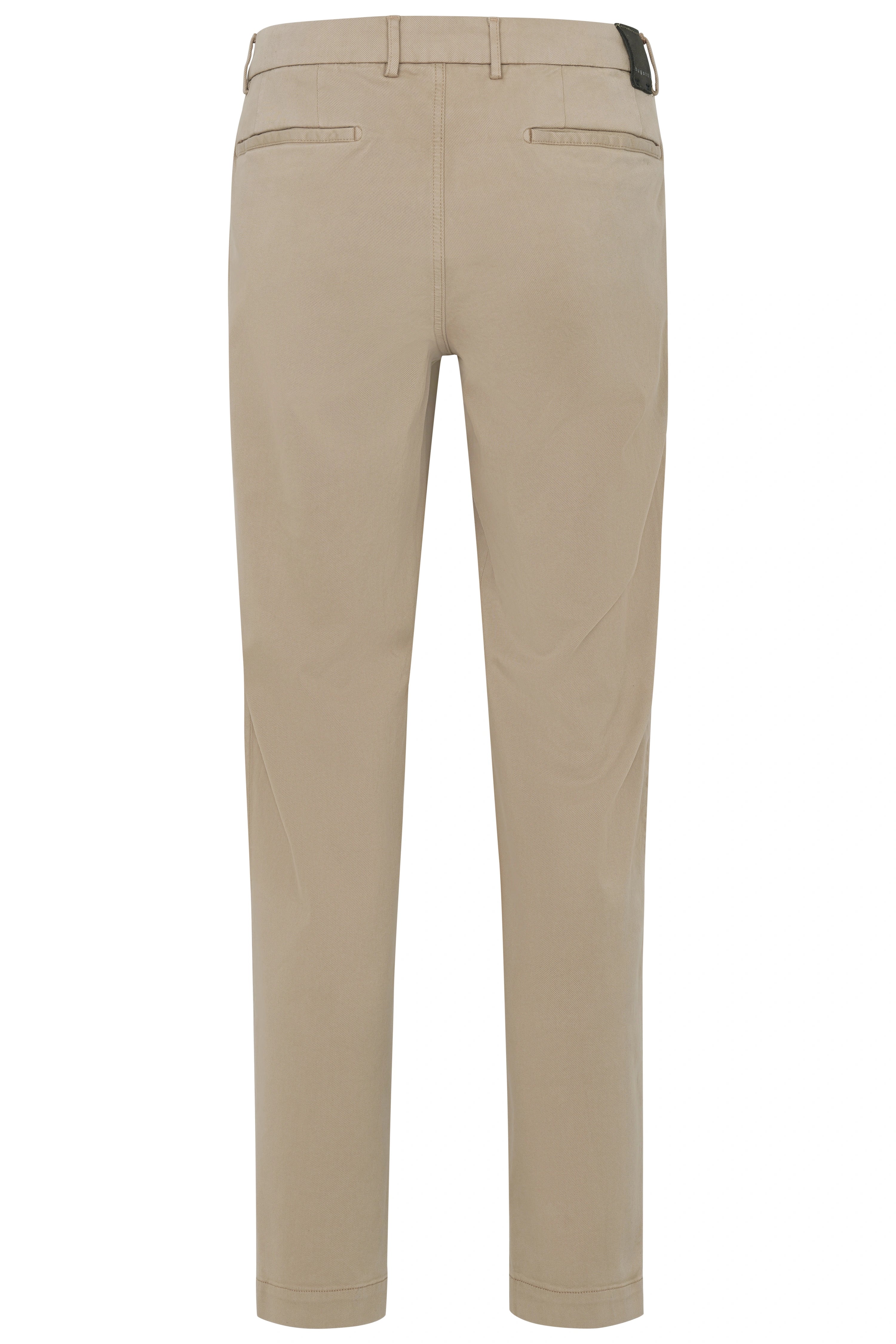 Beige bugatti Chinohose, legeres Bild, Rückansicht, zeitloser Stil, hochwertige Materialien.