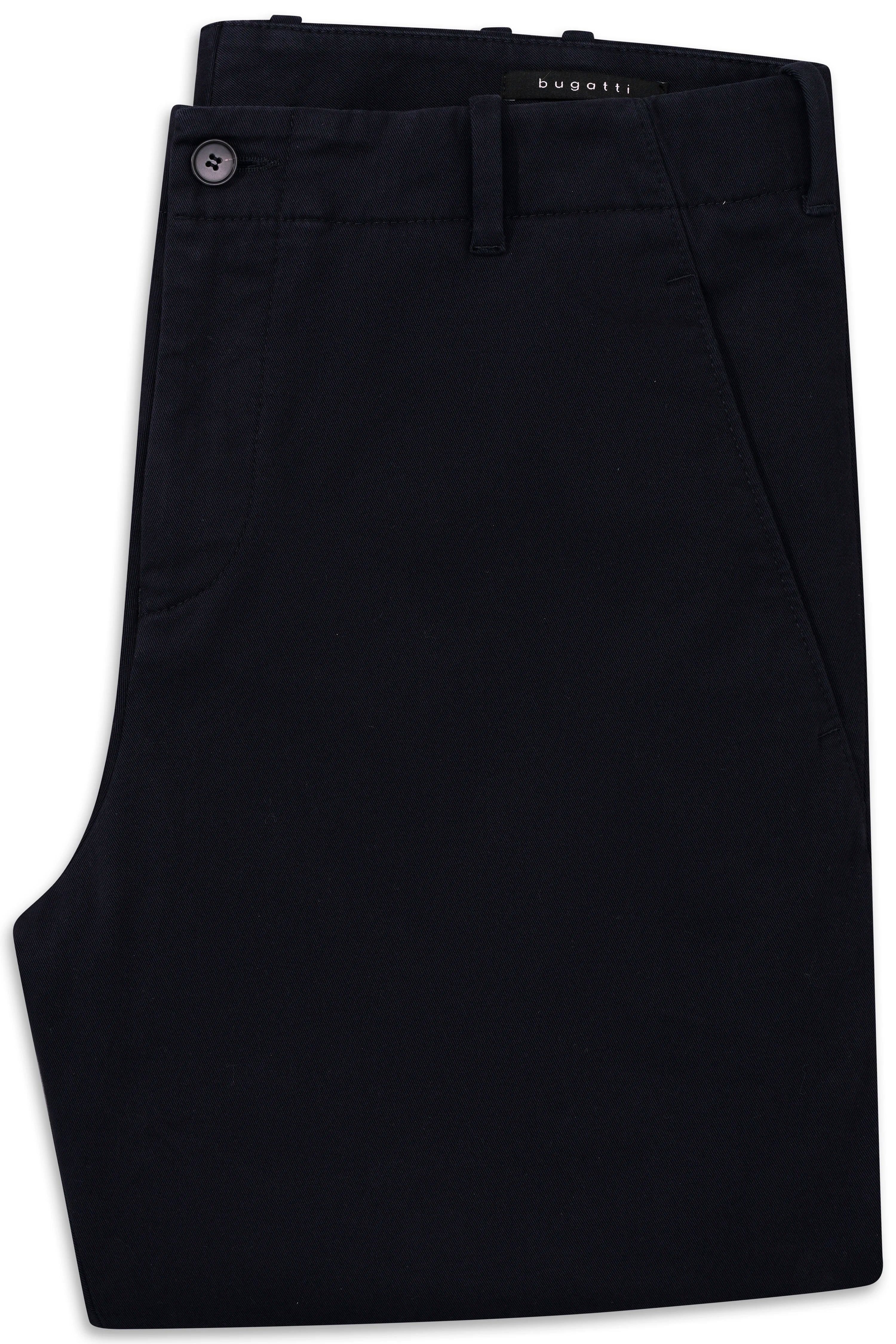 Bugatti dunkelblaue Hose, Büstenbild, elegante Passform, zeitloser Stil.