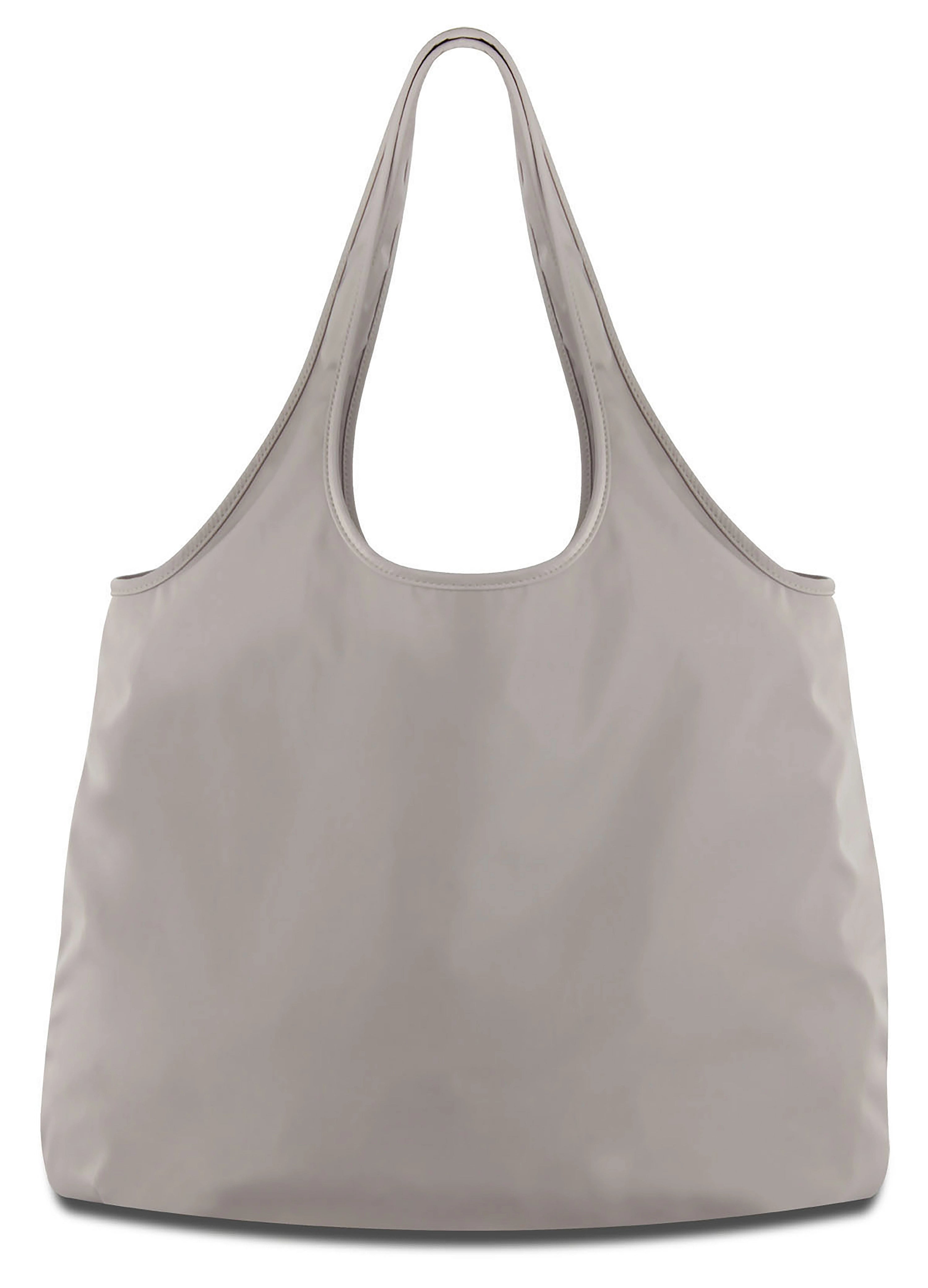 Graue bugatti Tasche, schlichtes Design, legere Darstellung, hochwertige Verarbeitung, zeitloser Stil.