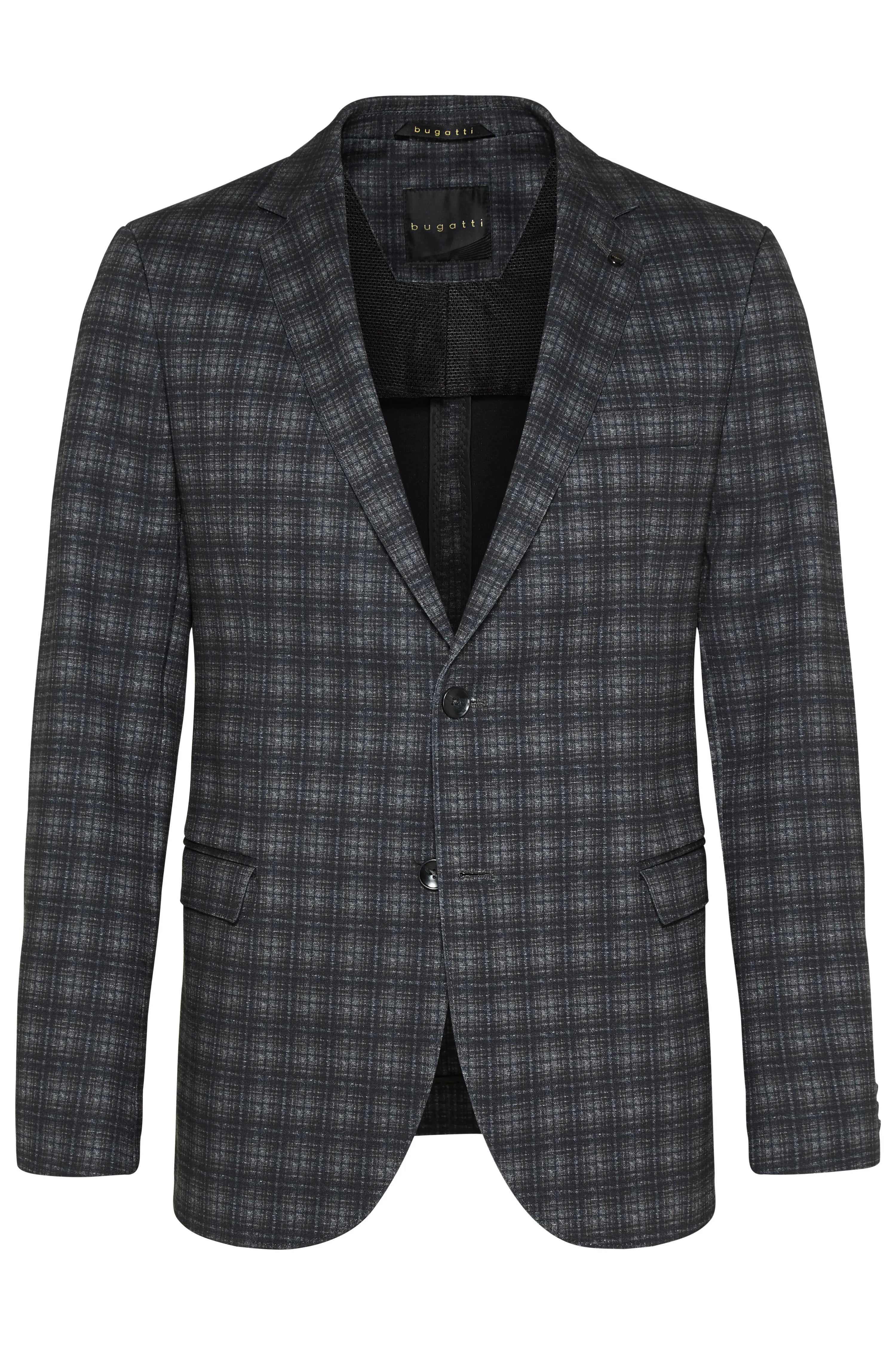 bugatti blazer with grey check pattern, bust view, stylish and elegant.