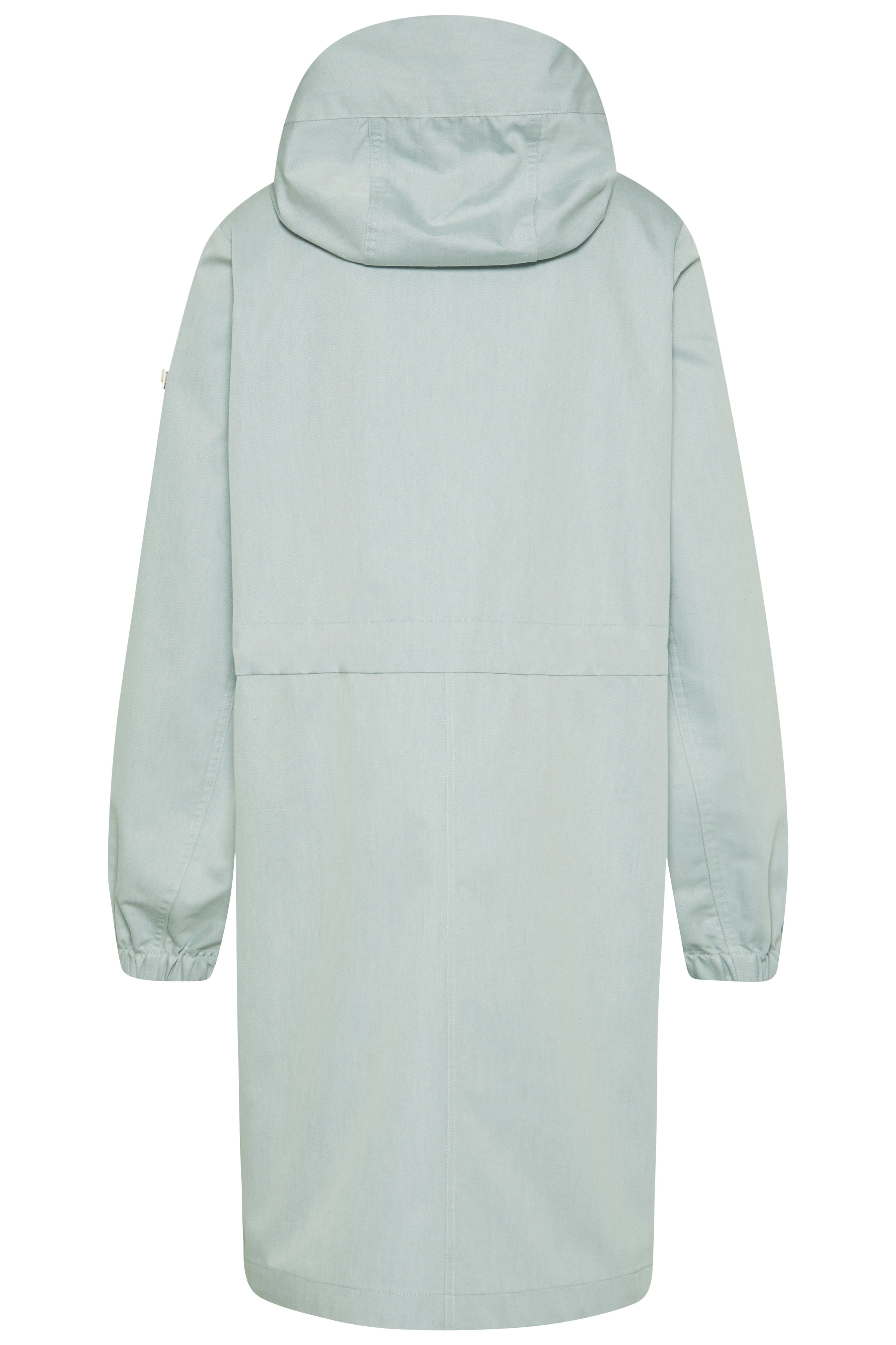 bugatti mintgrüner Parka, legeres Büstenbild, minimalistisch und stilvoll.