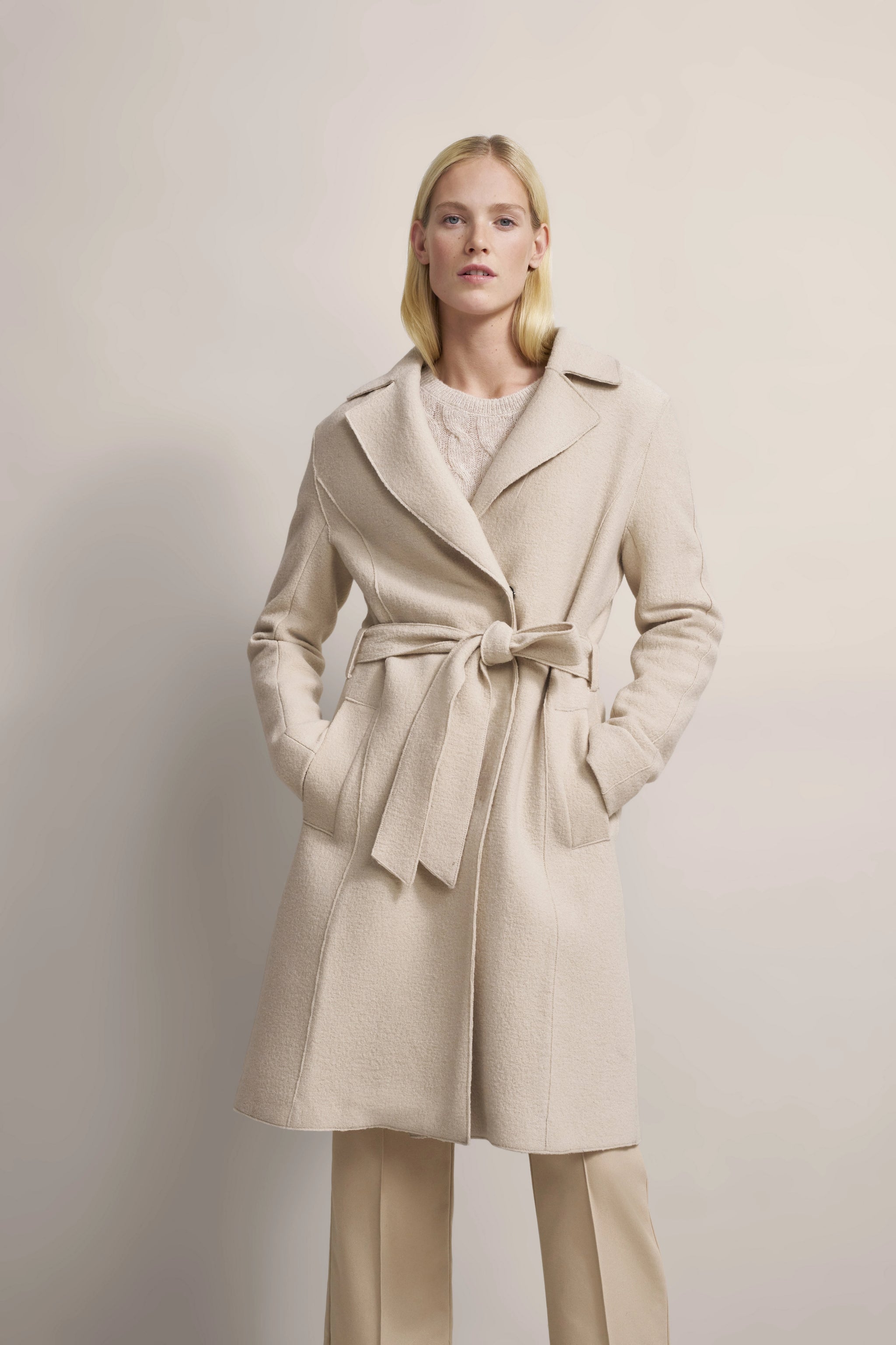 【muguet rose midi trench coat】DARK BEIGE muguet rose midi trench coat】DARK BEIGE