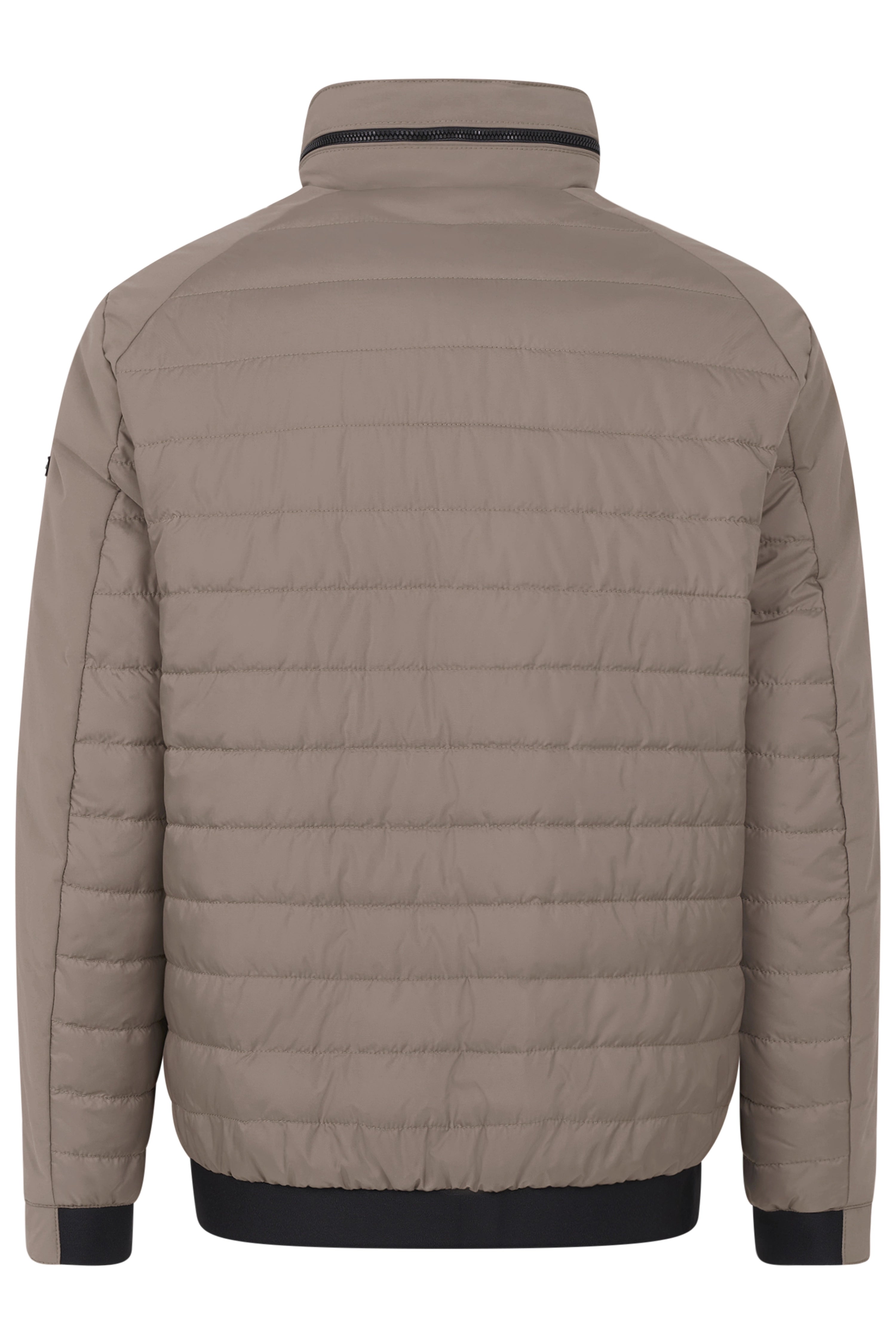 bugatti quilted jacket, beige, back view, casual, premium materials, stylish design.