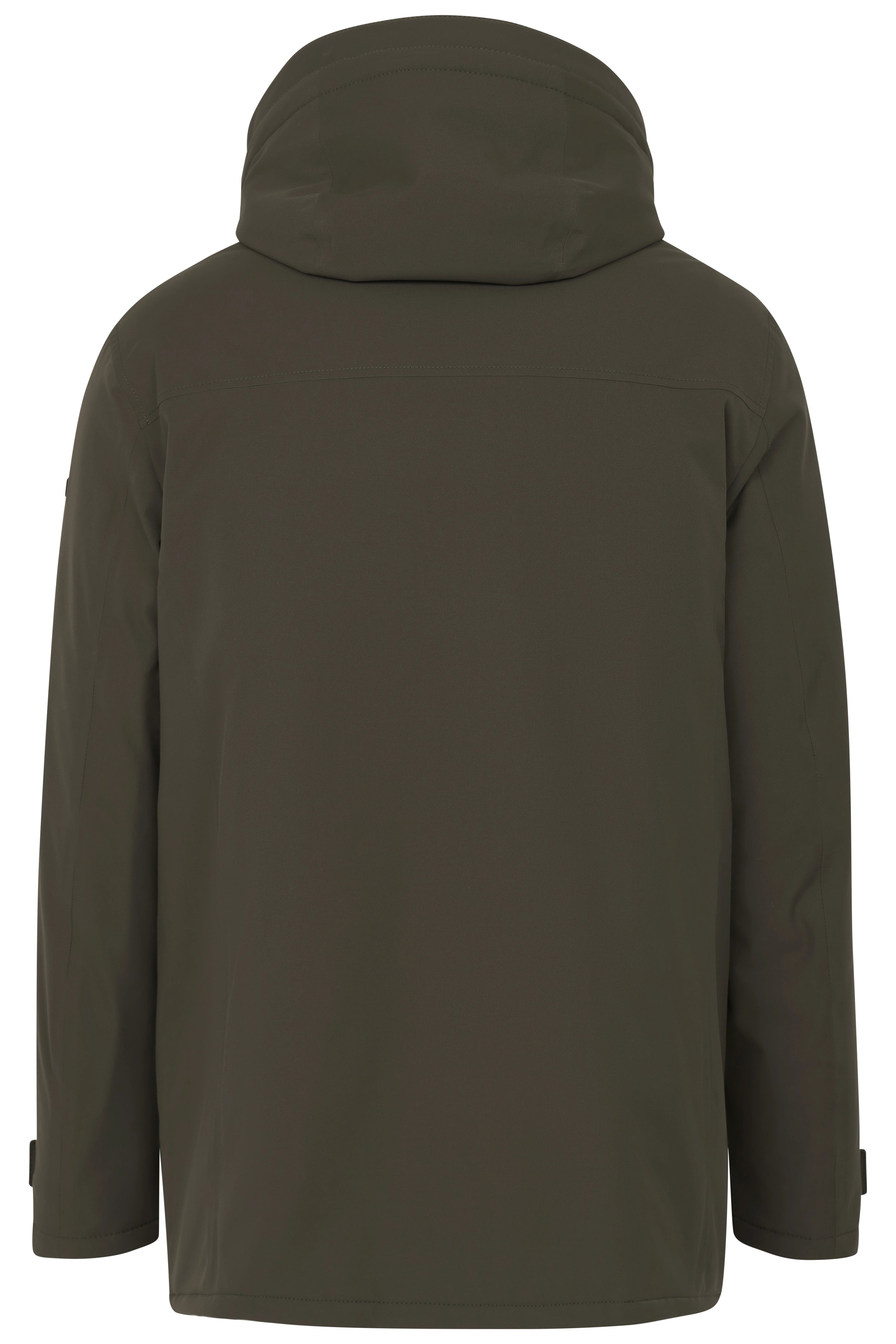 Braune bugatti-Jacke, Rückansicht, legeres Design, hochwertiges Material, zeitlose Eleganz.