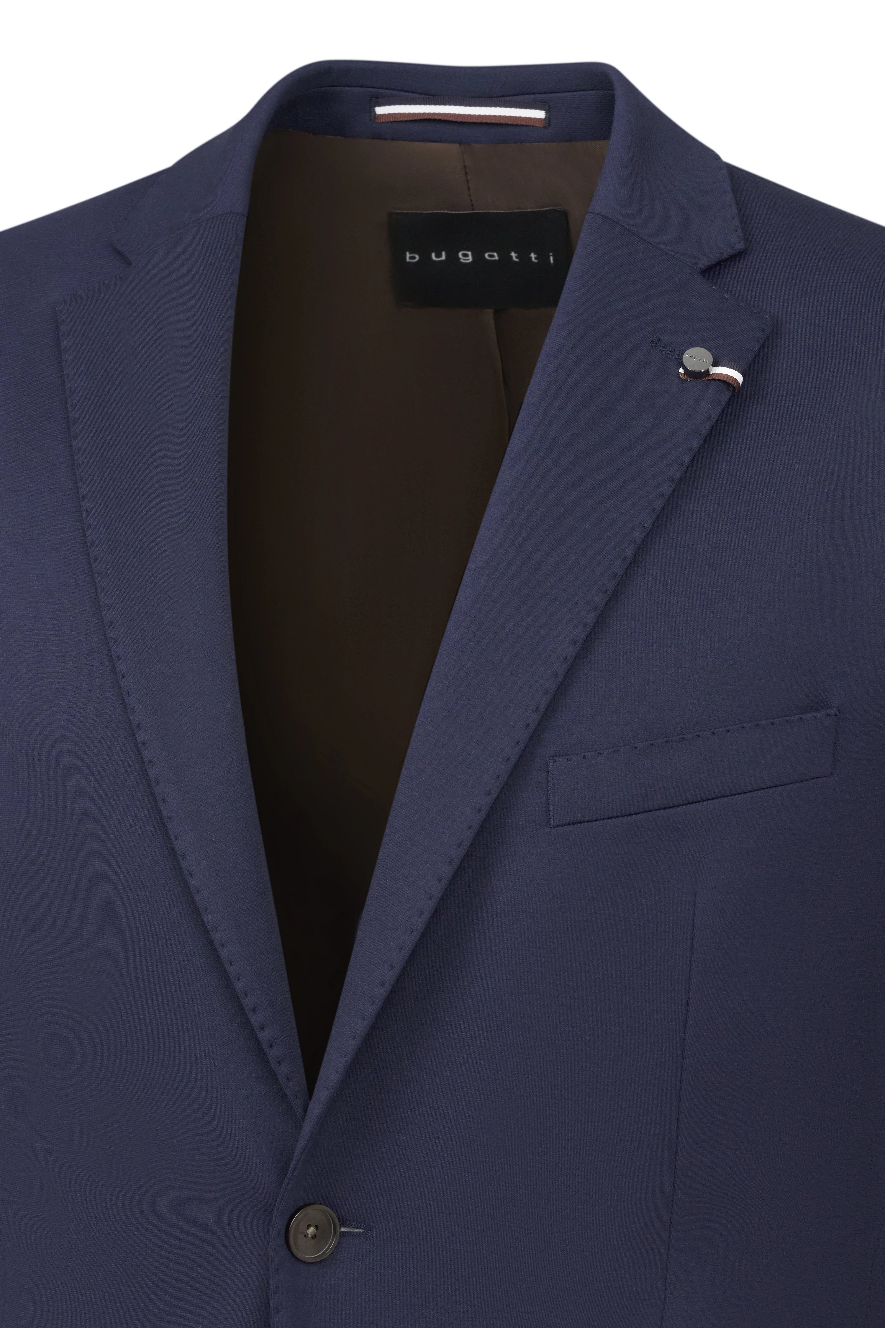 Blauer bugatti Blazer, klassisches Design, Büstenbild, hochwertige Verarbeitung.