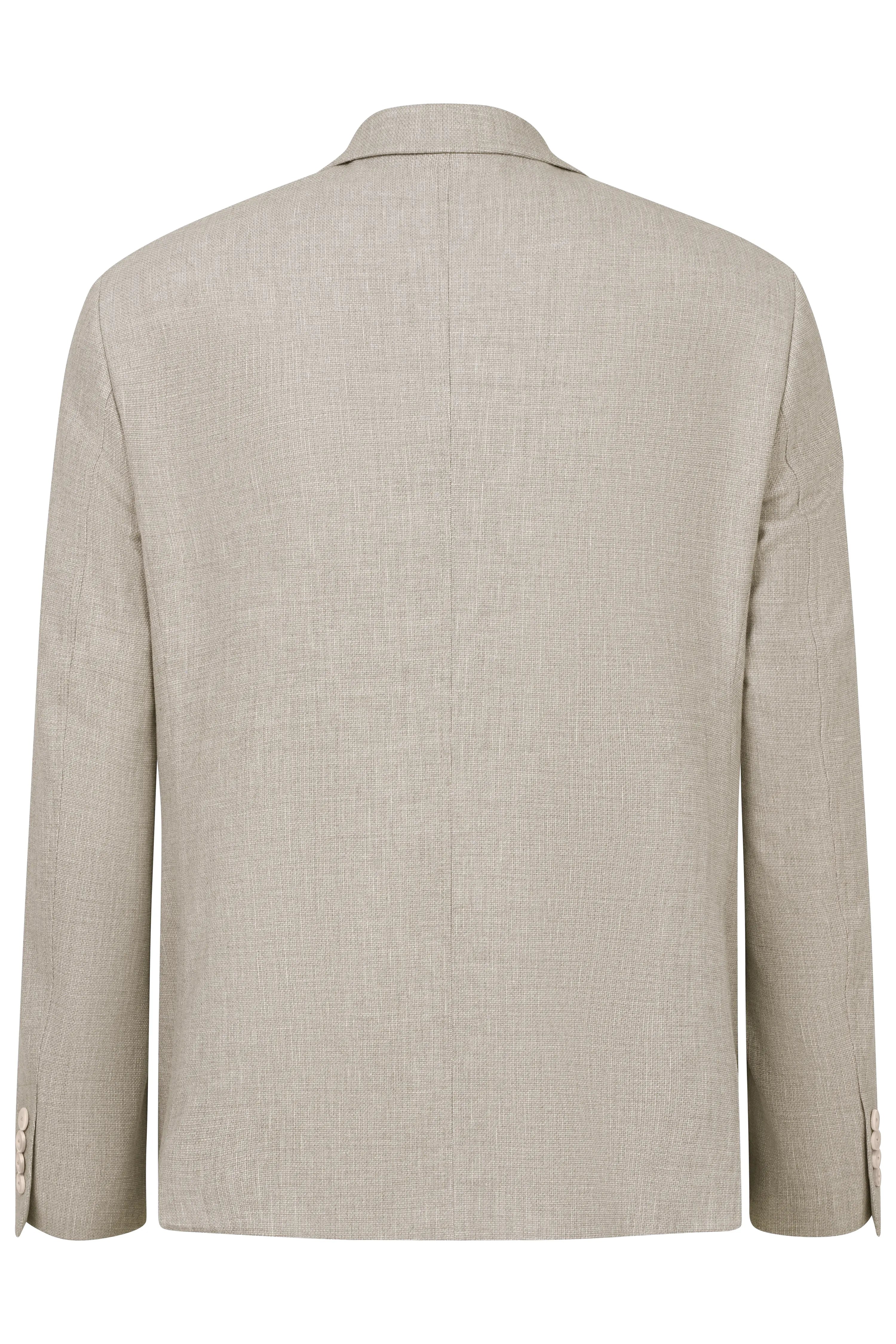 Beige bugatti Sakko Rückansicht, legeres Design, hochwertige Textur.