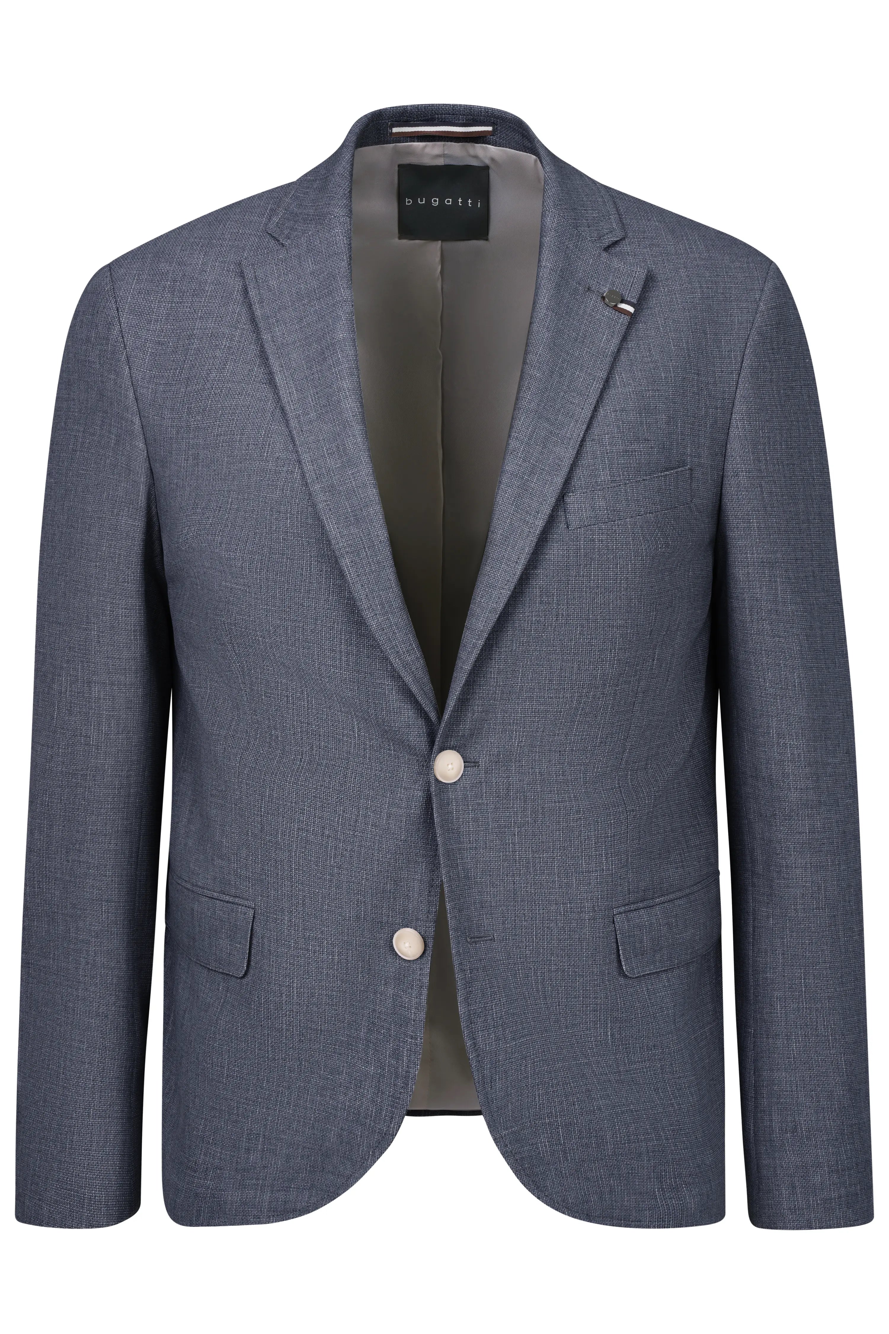 Grey mottled bugatti blazer, classic elegant design, perfect for stylish occasions.
