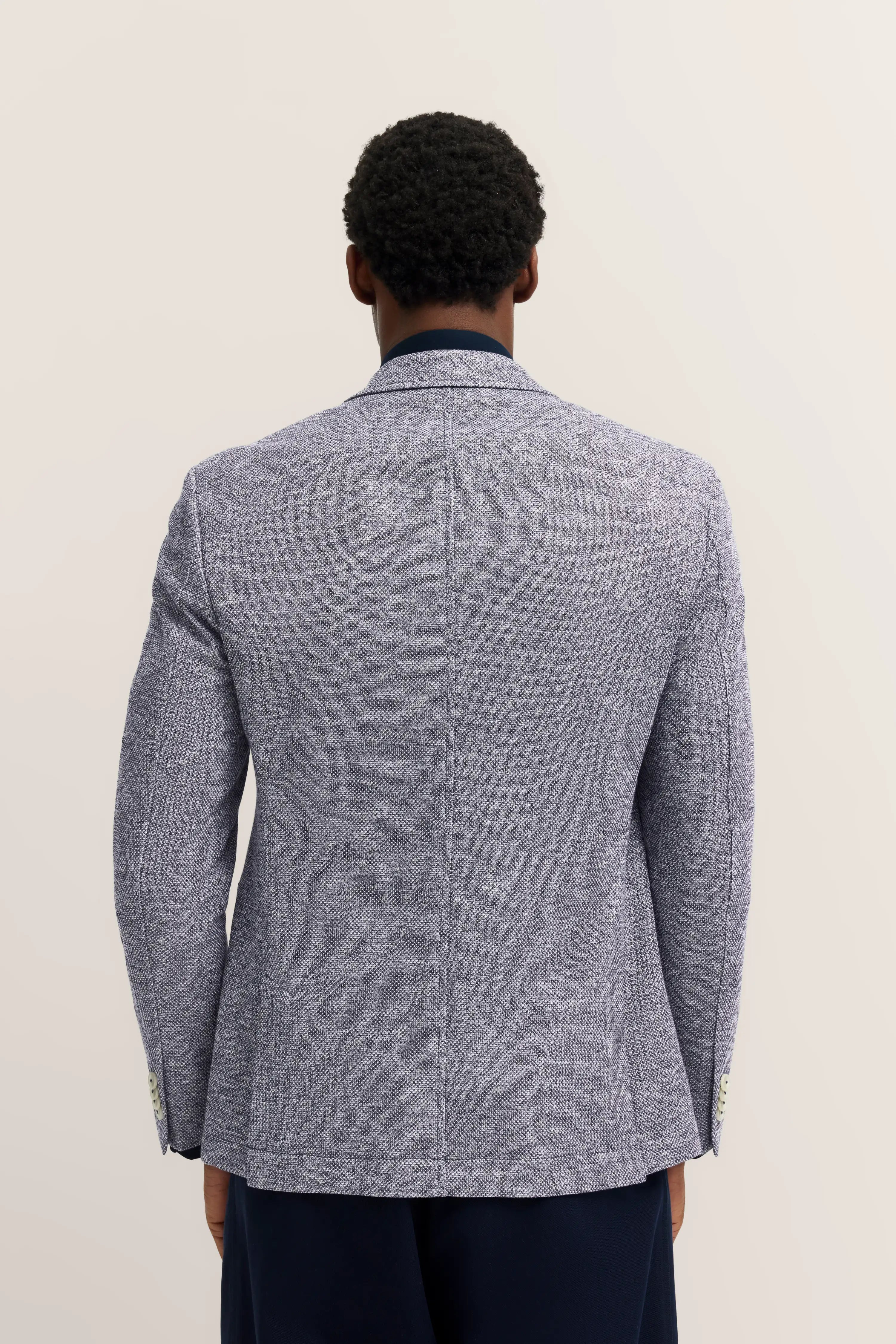 Gray blazer by bugatti in bust view