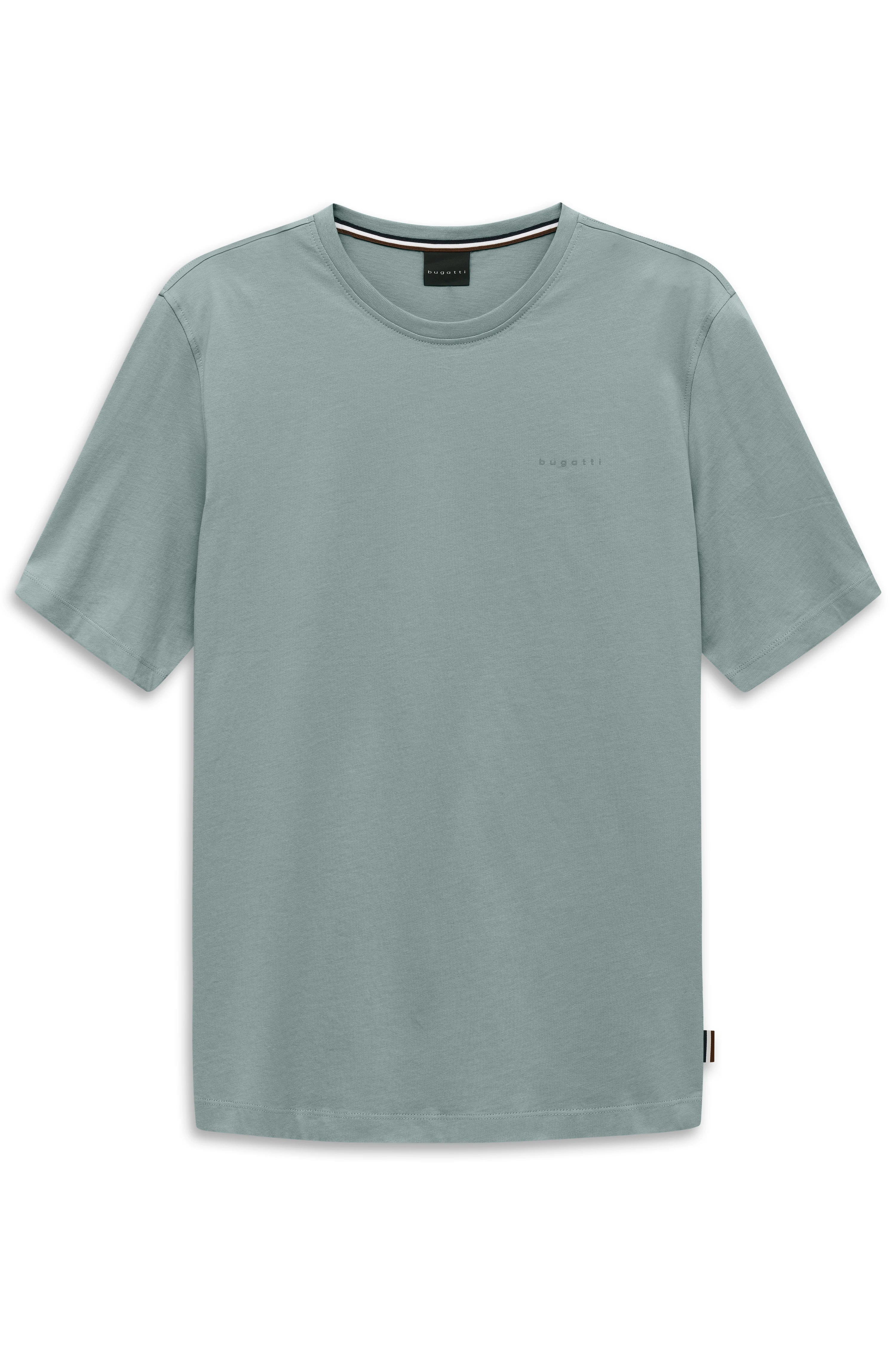 Bugatti T-Shirt in Mintgrün, Büstenbild, schlichtes Design, ideal für entspannte, stilvolle Outfits.