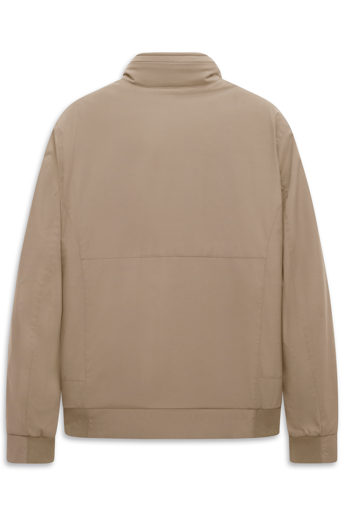 Bugatti beige Jacke, Rückenansicht, legeres Büstenbild.
