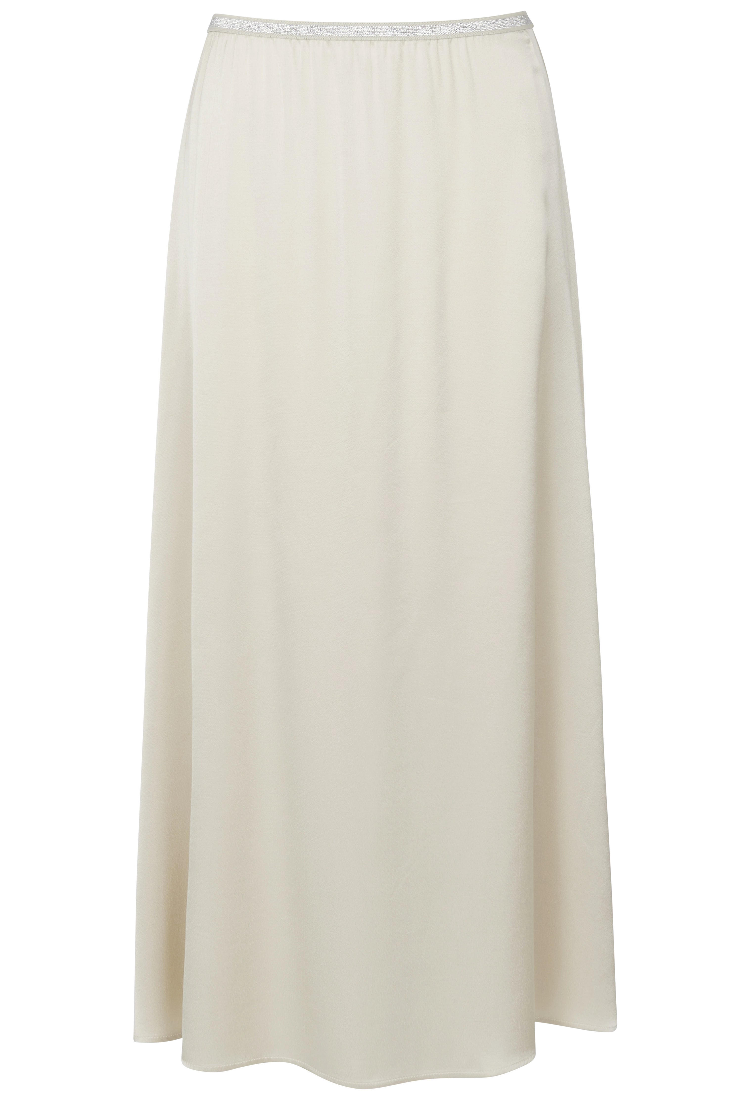 Bugatti rok in crème met elastische tailleband, vloeiend en stijlvol.