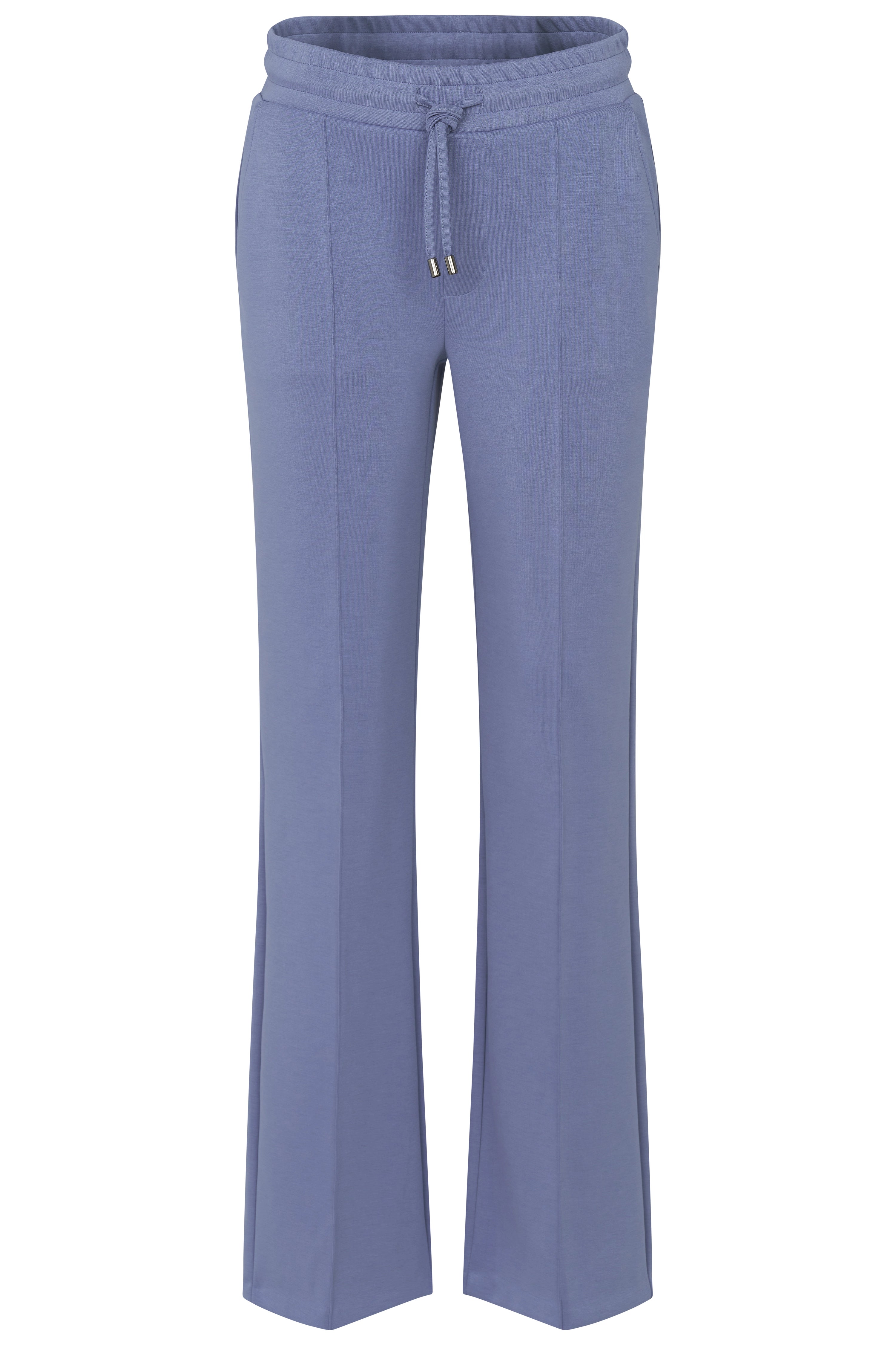 bugatti purple joggers, casual style, elastic waistband, bust view.